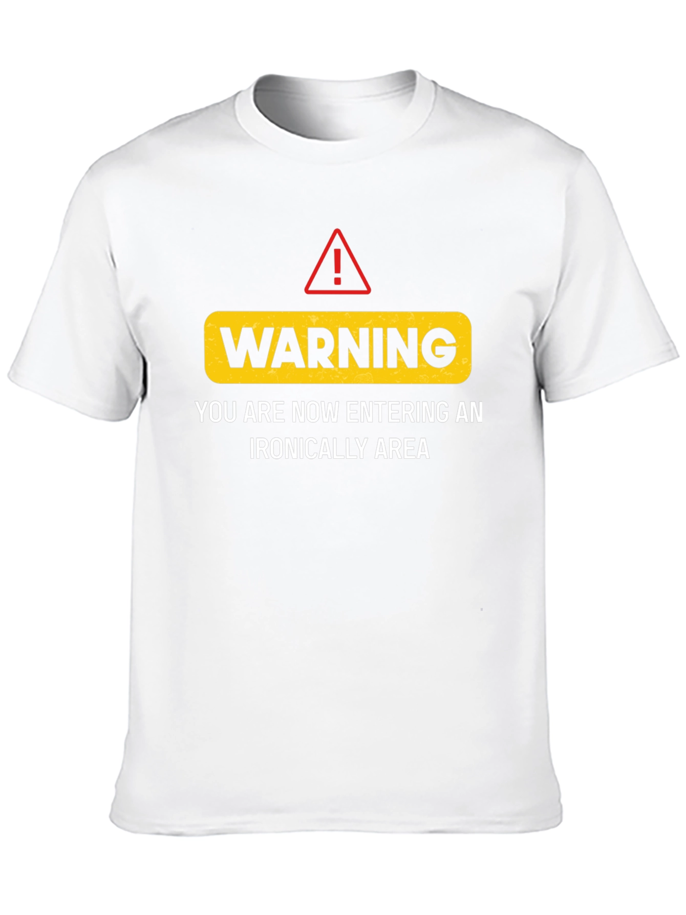 Black Warning Ironic Area Black Humor Graphic Tee view 10
