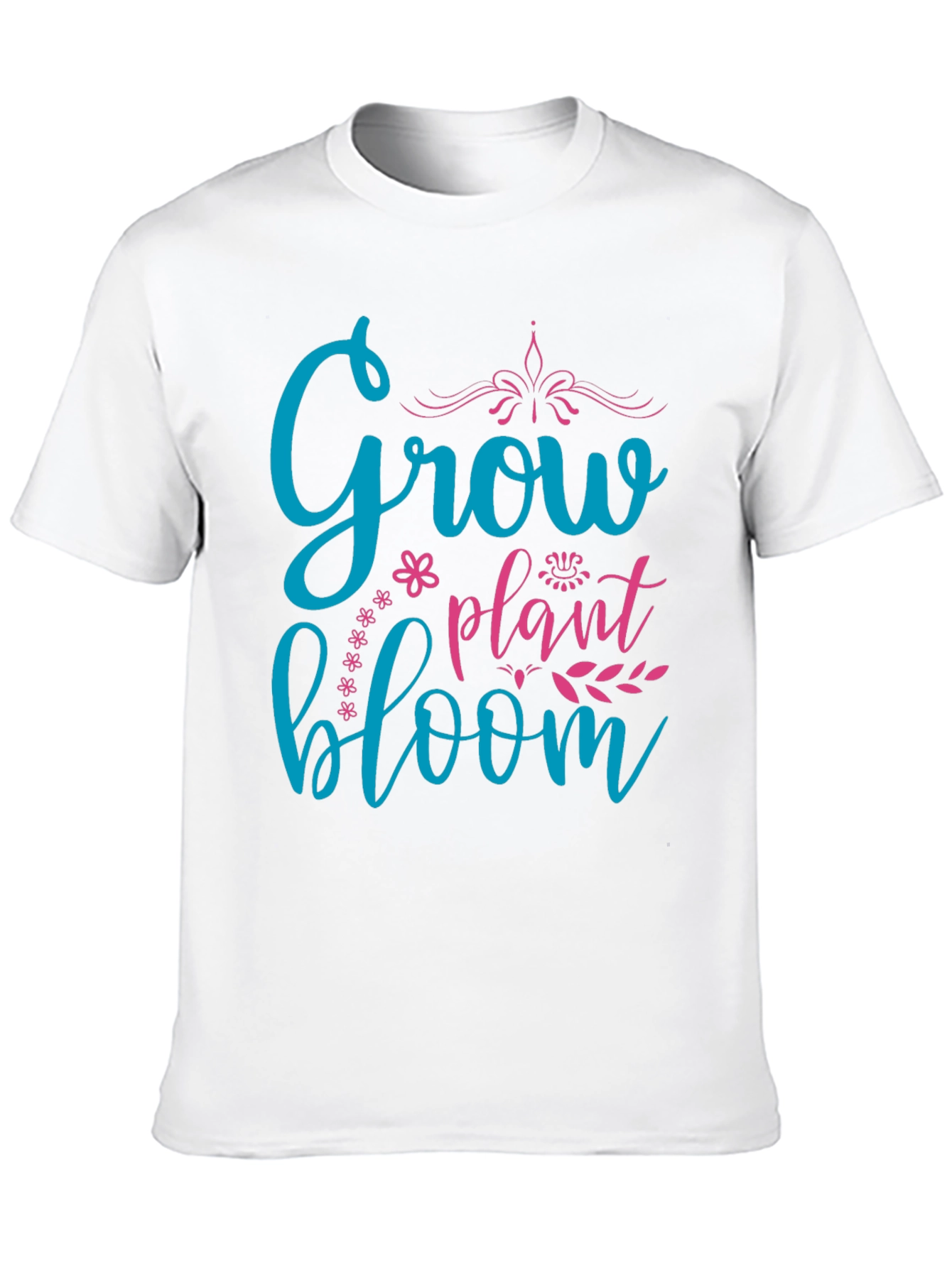 Black Grow Plant Bloom T-Shirt - Black Graphic Tee view 10