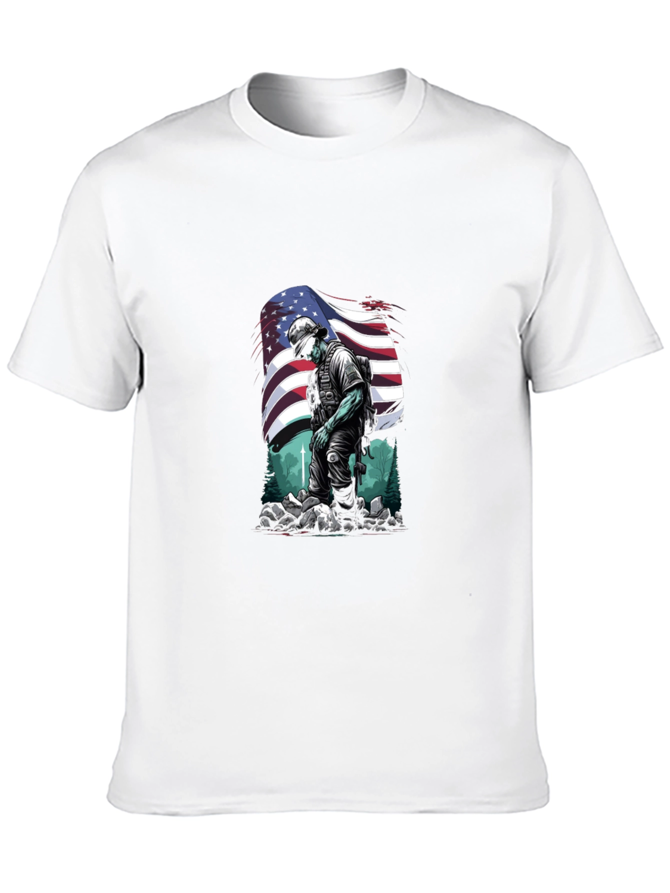 American Soldier Graphic T-Shirt - Patriotic Design - 10