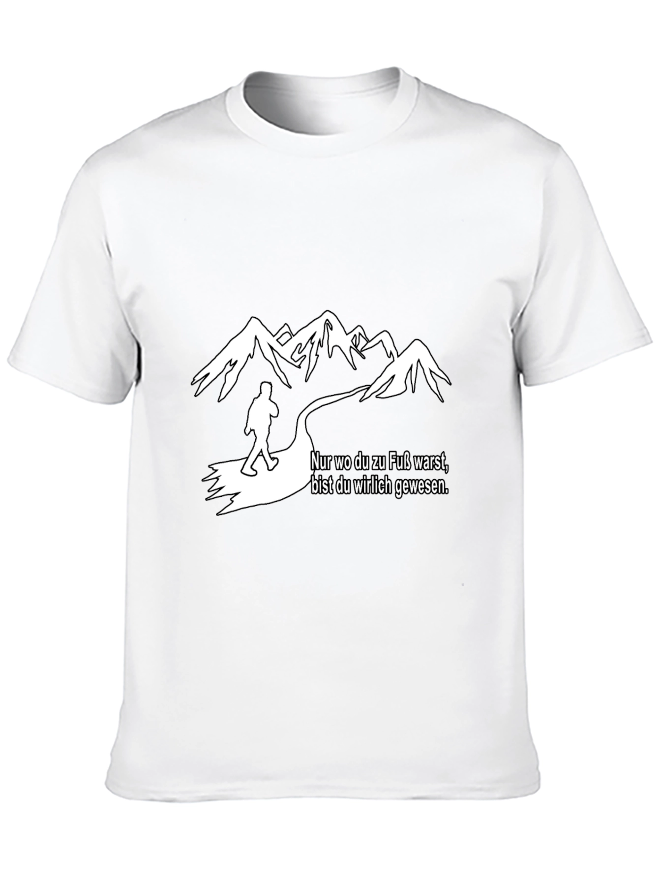 Black Hiking T-Shirt - "Nur wo du zu Fuß warst" view 10
