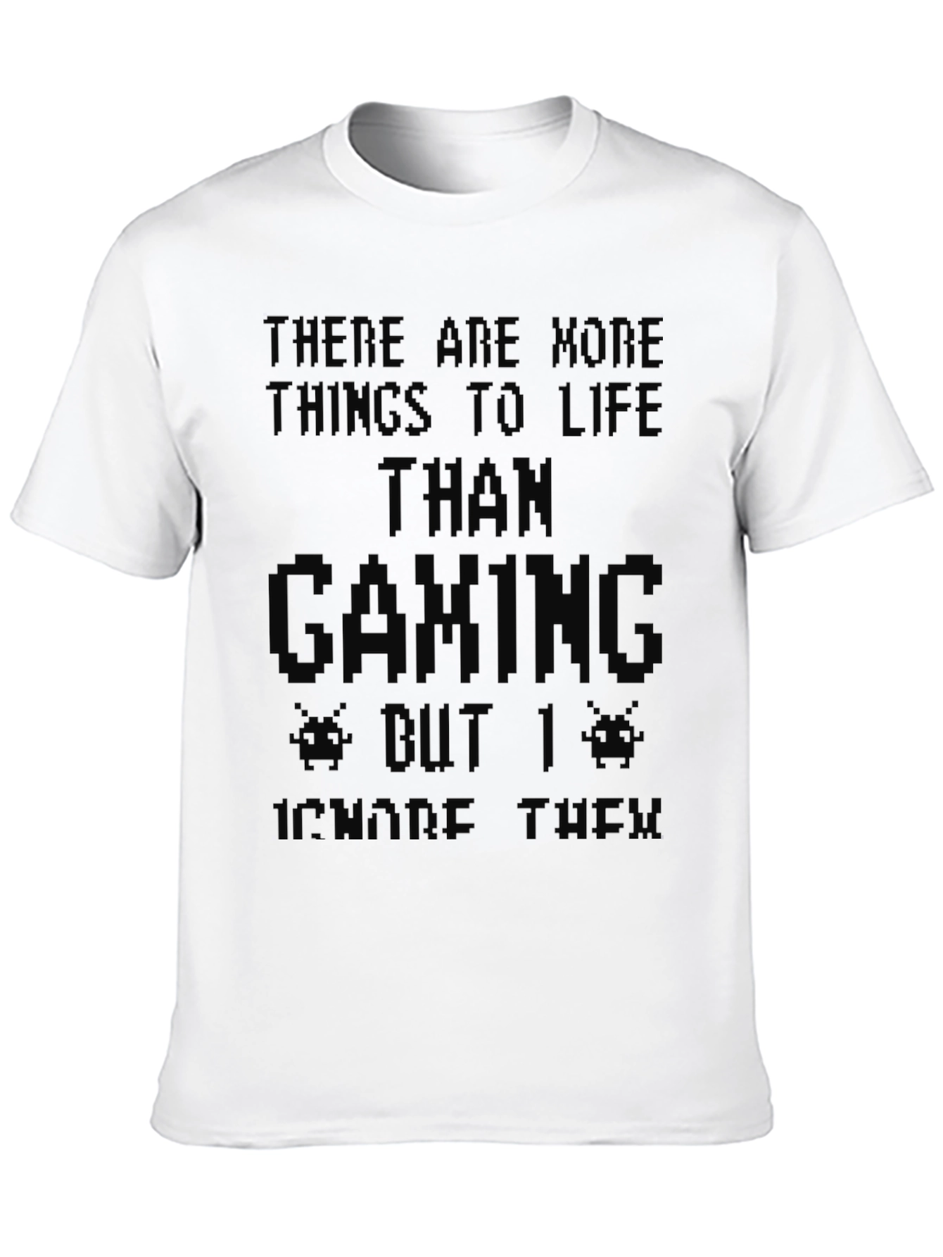 Black Gamer Black T-Shirt - Life vs Gaming Graphic Tee view 10