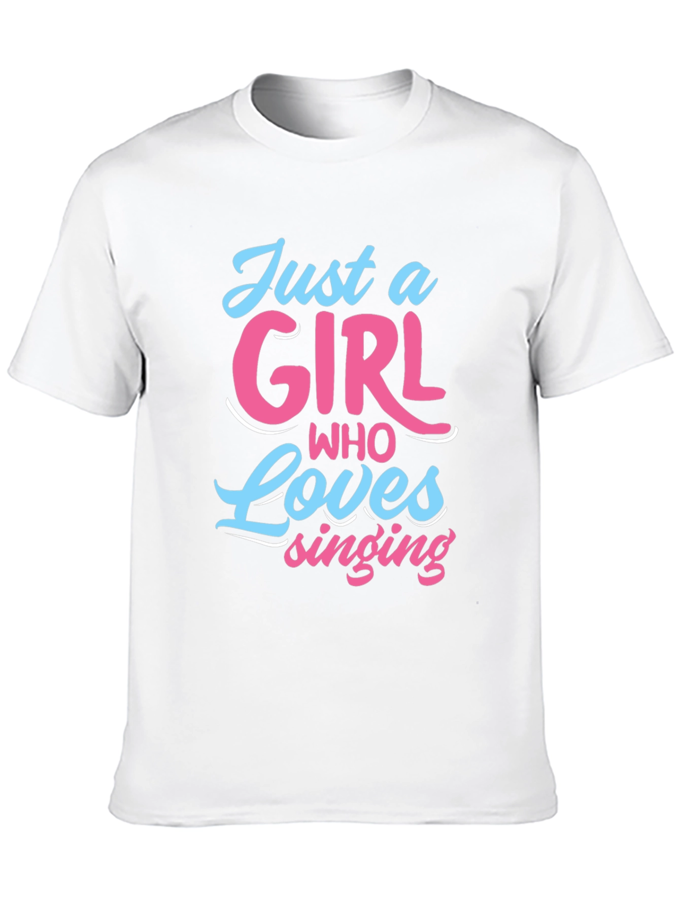 Black Just A Girl Who Loves Singing Black T-Shirt view 10