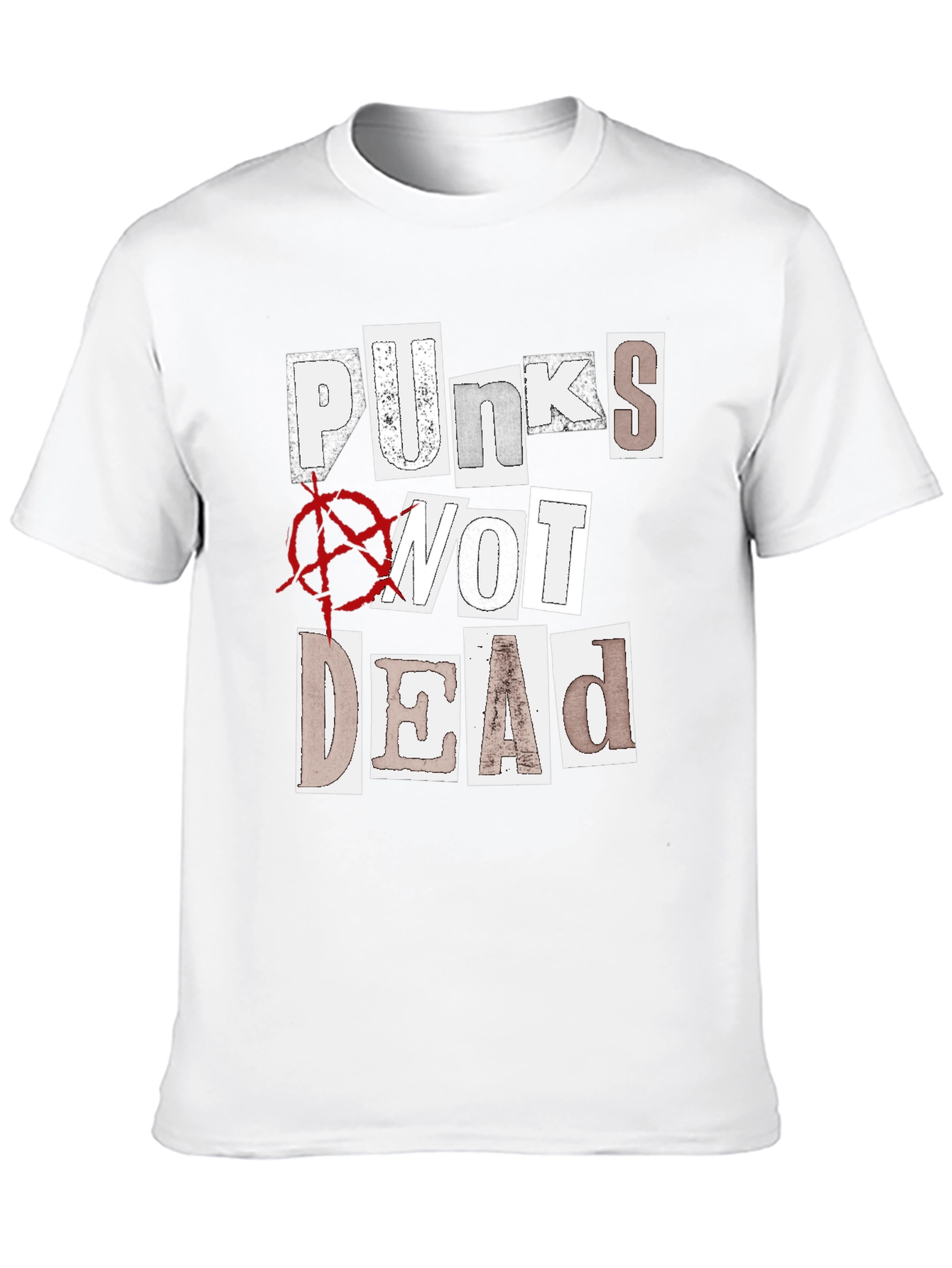 Black Punks Not Dead Graphic T-Shirt - Black view 10