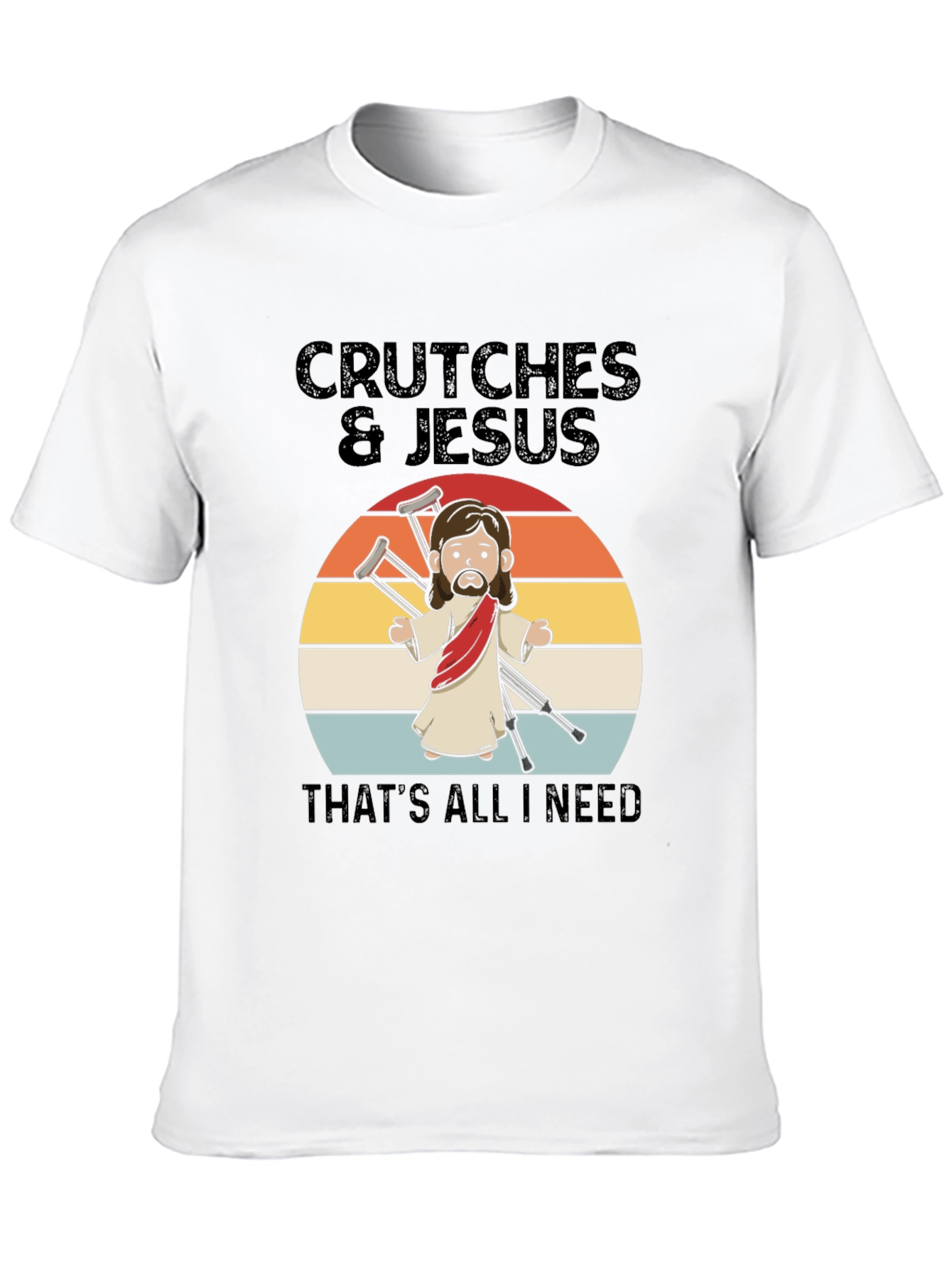 Black Crutches & Jesus Graphic T-Shirt view 10