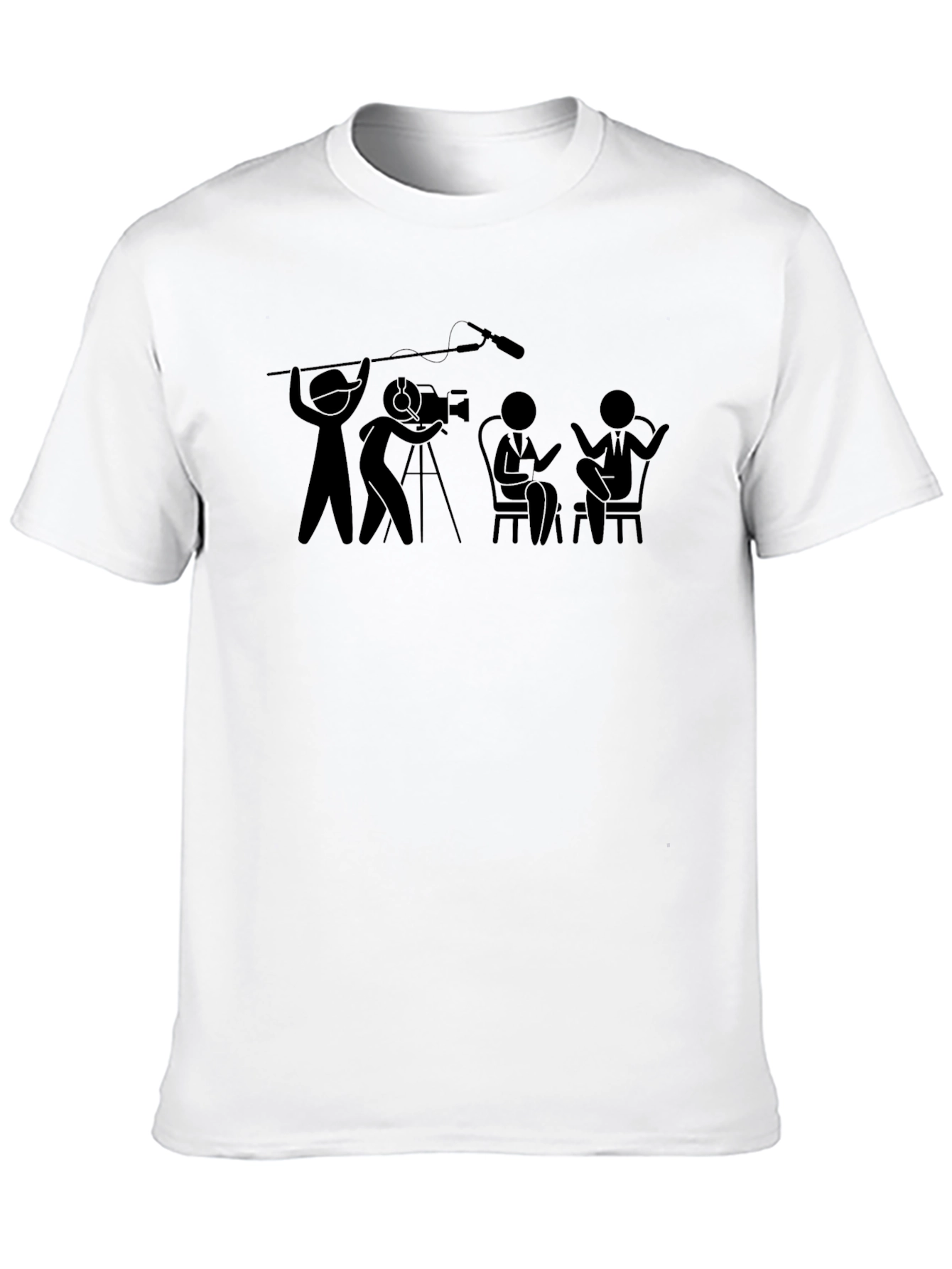 Black Black Crew Neck Filmmaking T-Shirt view 10