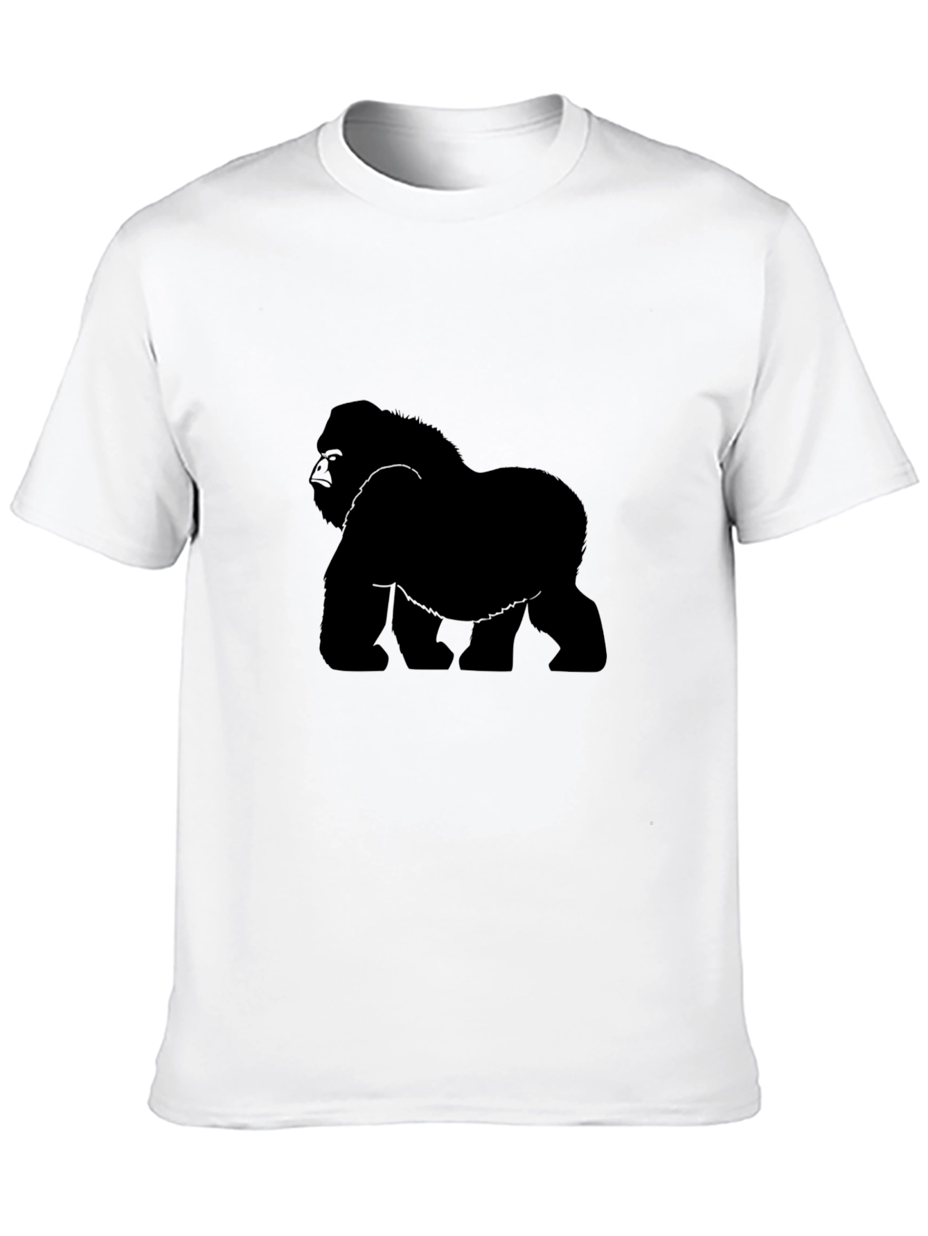 Black Gorilla Graphic T-Shirt - Black Crew Neck view 10