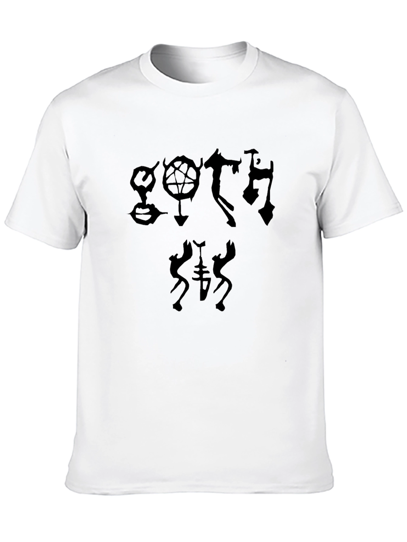 Black Gothic Symbol T-Shirt - Dark Aesthetic Tee view 10