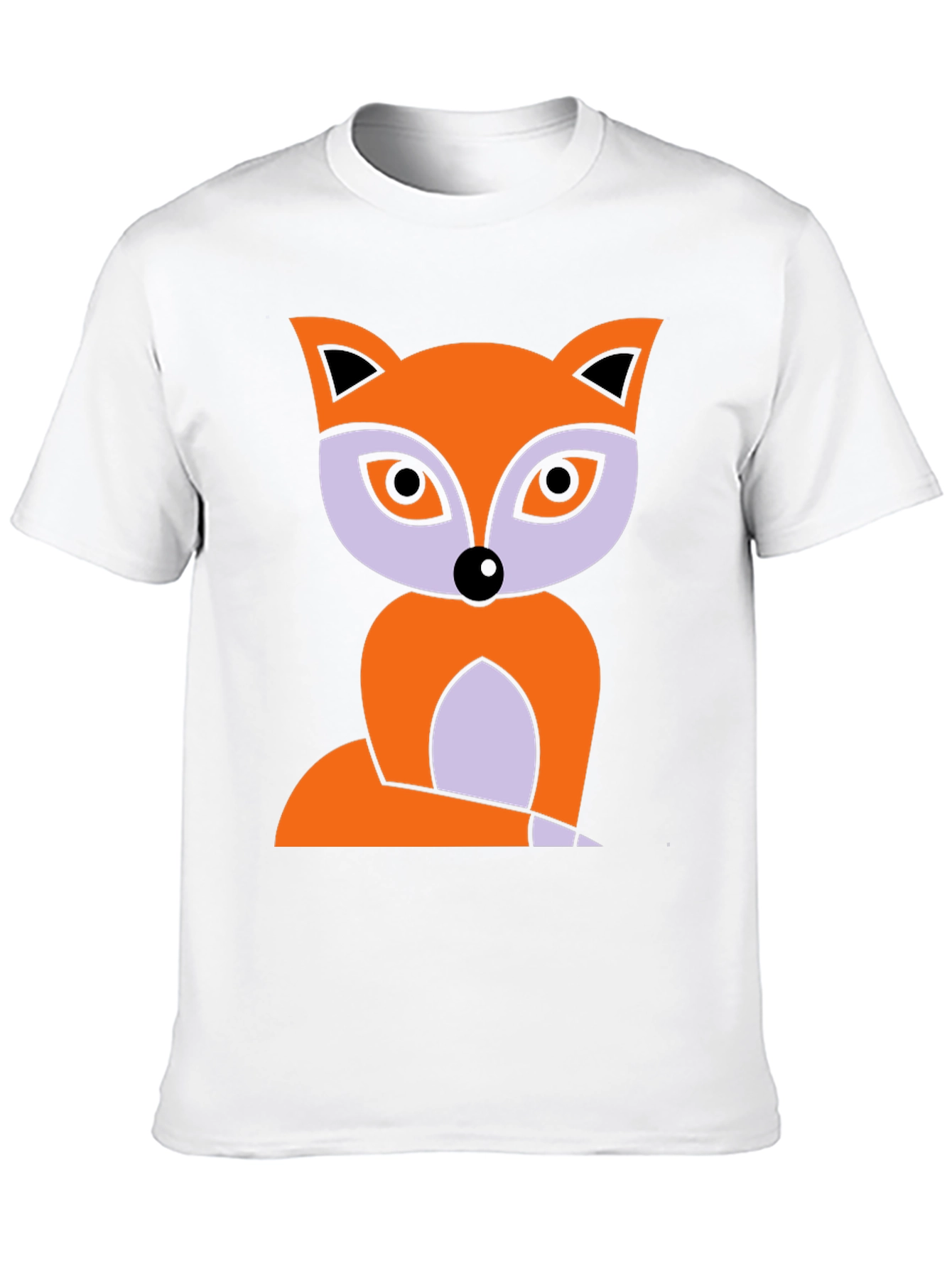 Black Fox Graphic Print T-Shirt - Black Cotton Tee view 10