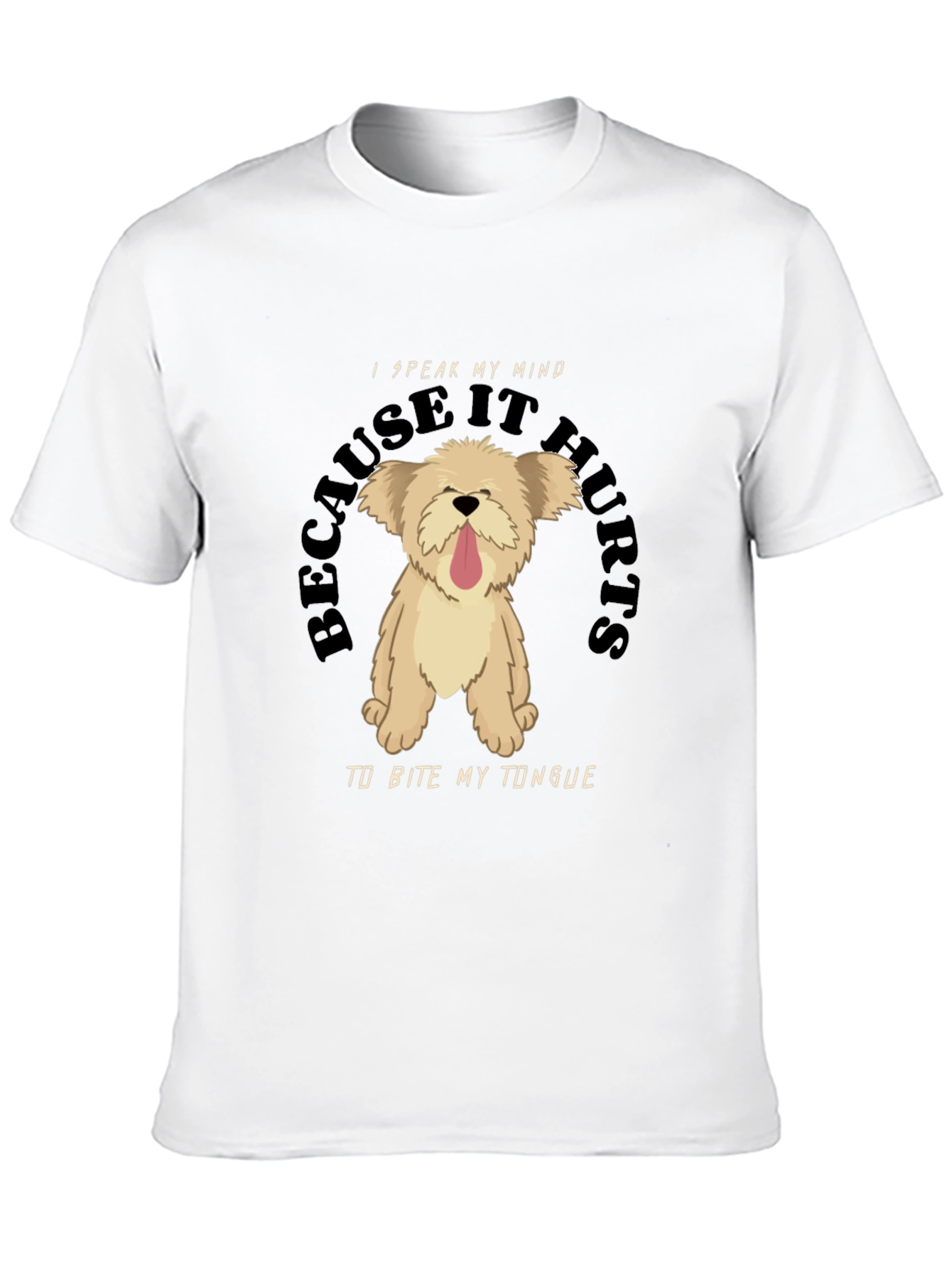 Black I Speak My Mind Dog Graphic Tee - Black view 10