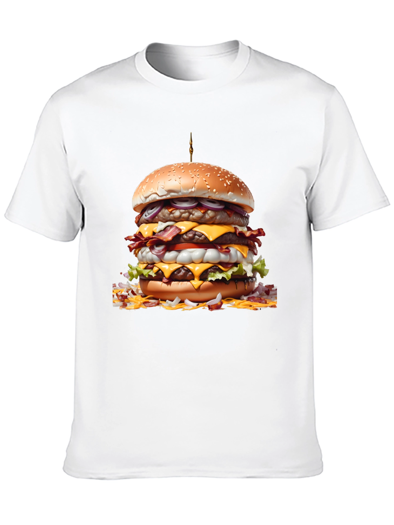 Black Burger Graphic Tee - Foodie Fashion view 10