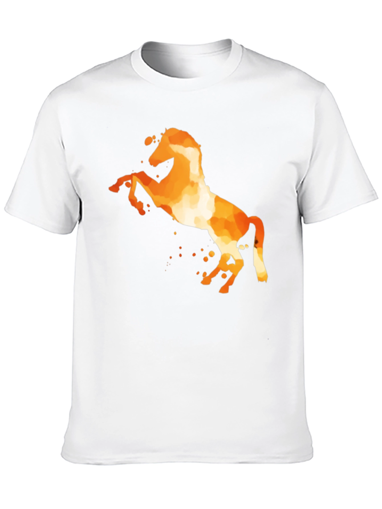Black Fiery Horse Graphic Tee - Black Cotton Blend view 10
