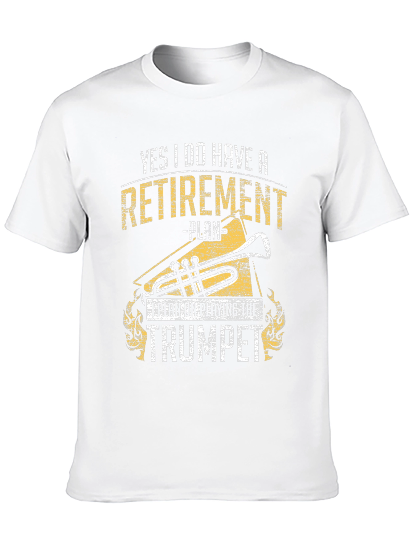 Black Retirement Trumpet Player T-Shirt view 10