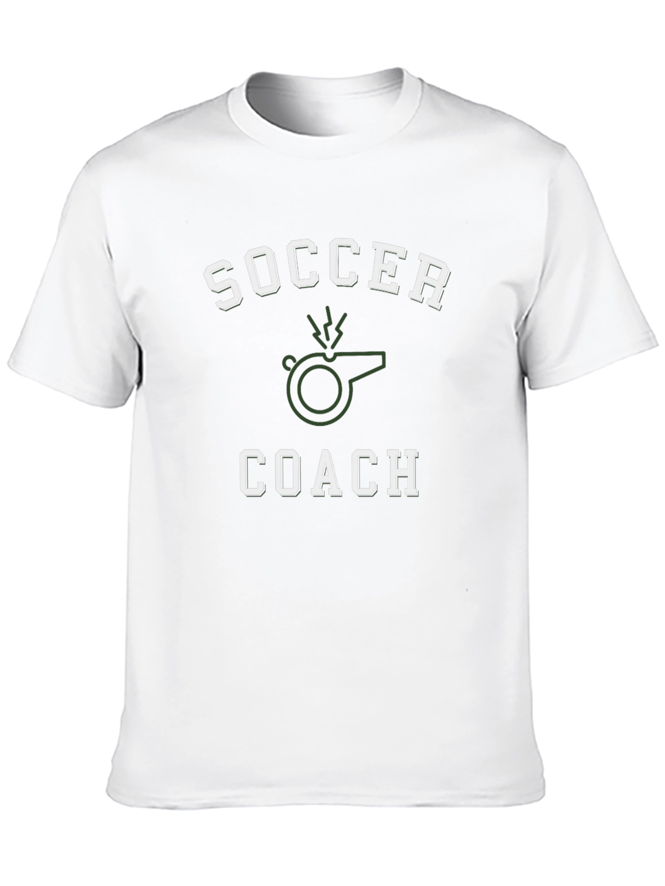 Black Soccer Coach T-Shirt - Whistle Graphic Tee view 10