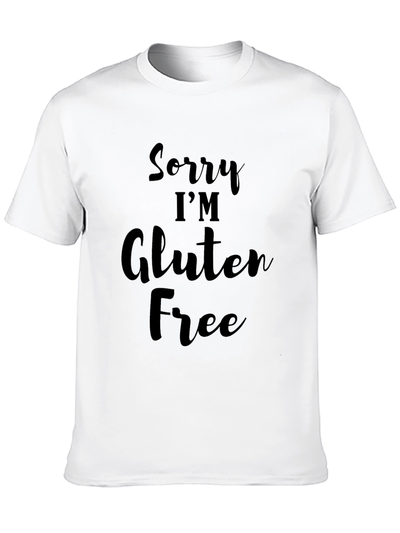 Black Sorry I'm Gluten Free Black Tee Shirt view 10