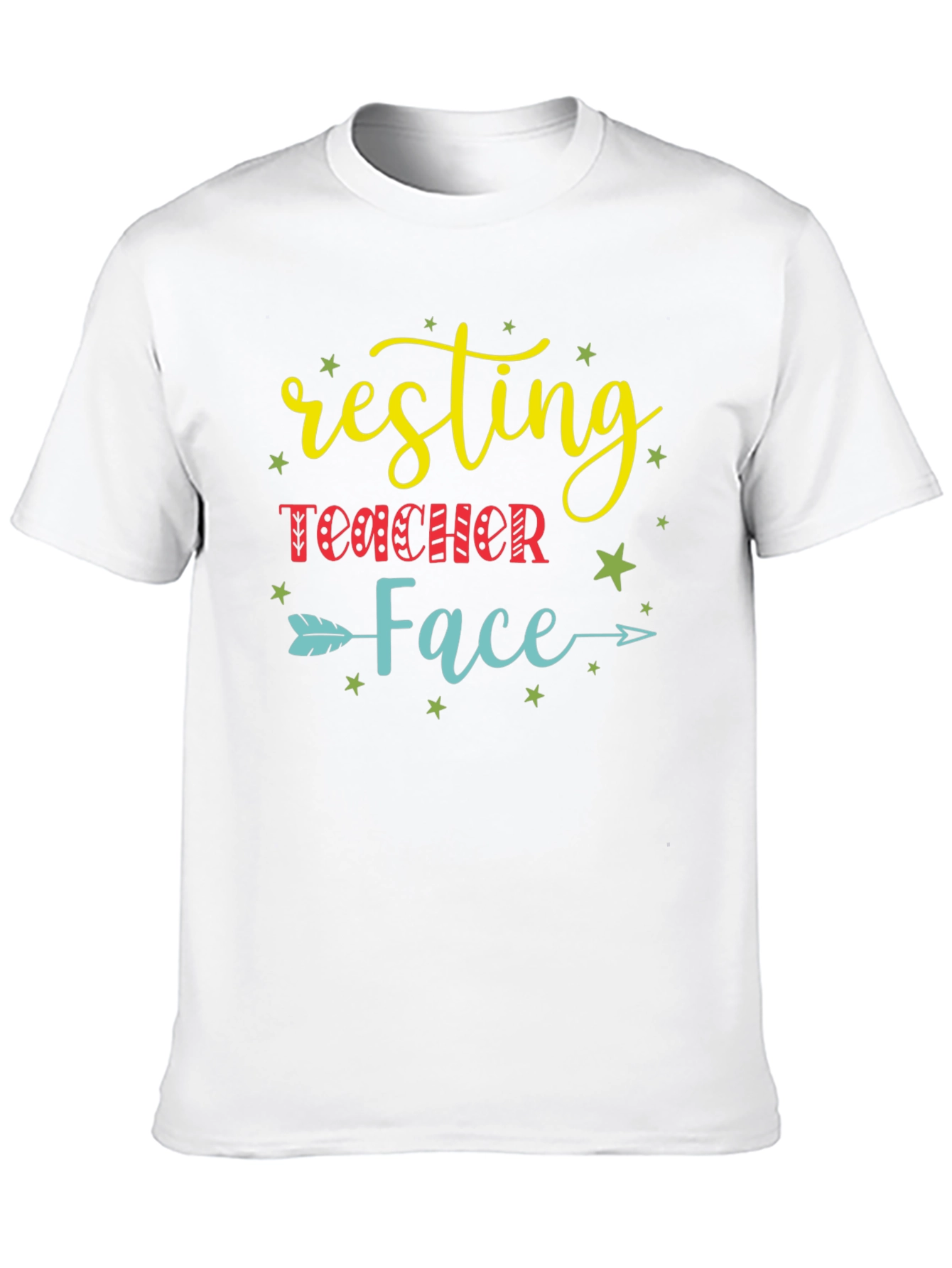 Black Resting Teacher Face Graphic Tee view 10