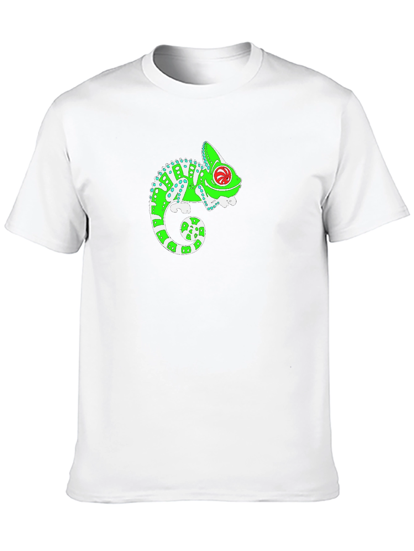 Black Funky Chameleon Graphic T-Shirt - Black view 10