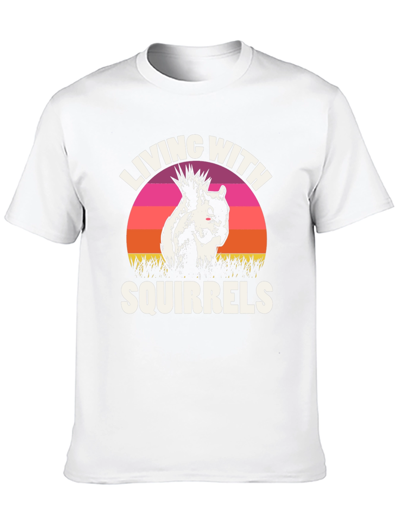 Black Living With Squirrels Graphic Tee - Unisex Black T-Shirt view 10