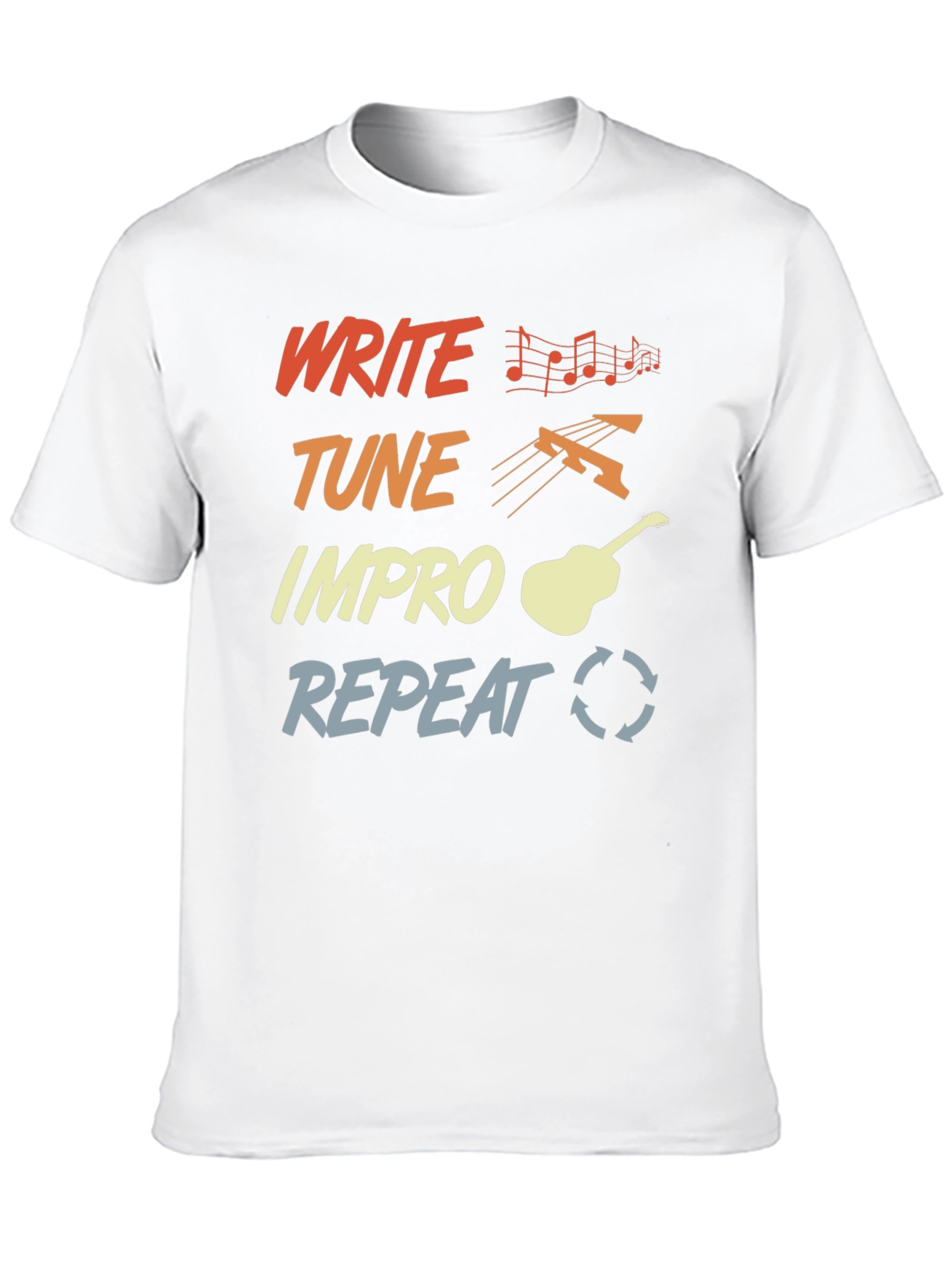 Write Tune Improv Repeat Graphic Tee - 10