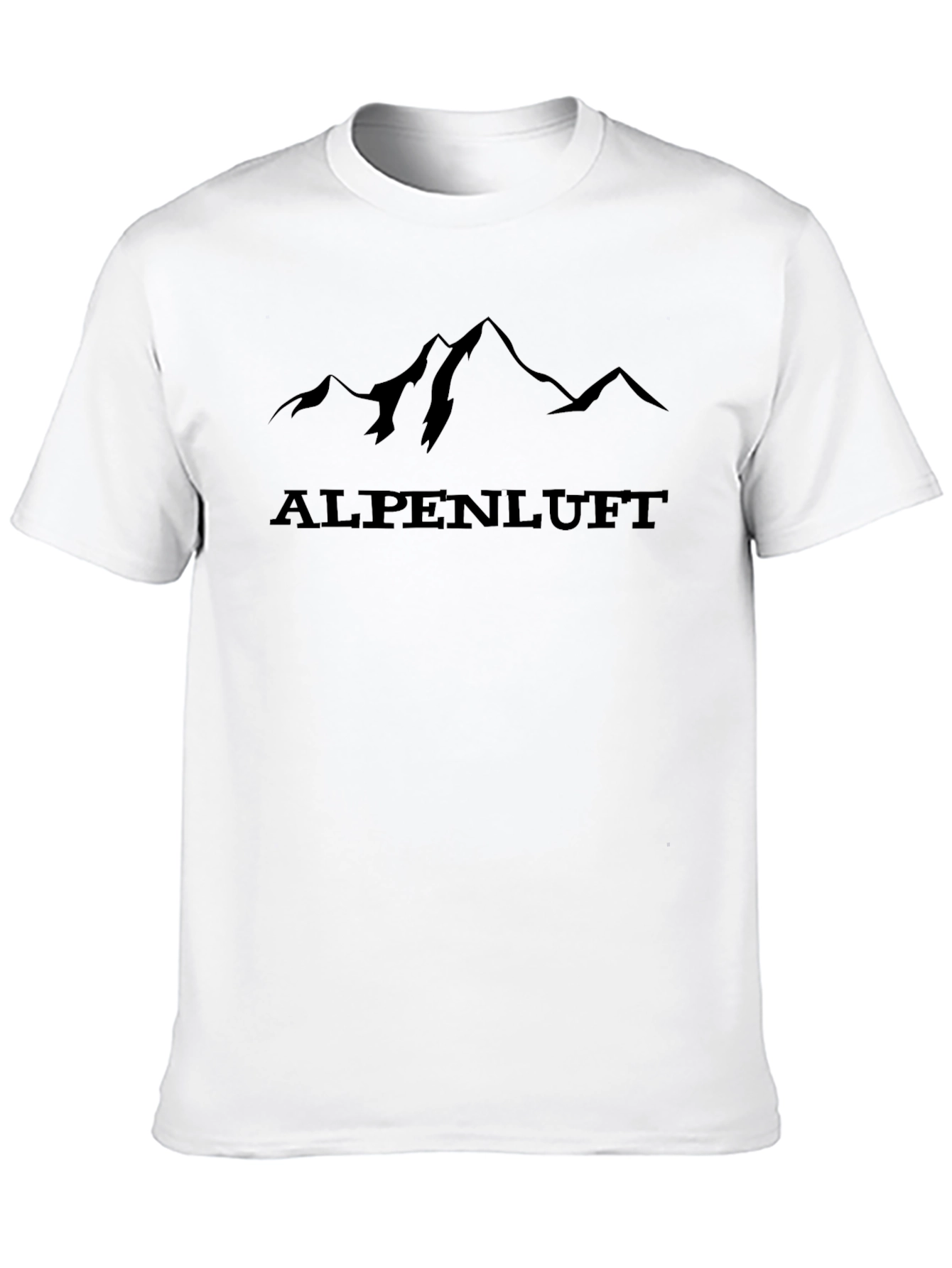 Black Alpenluft Mountain T-Shirt - Black Graphic Tee view 10