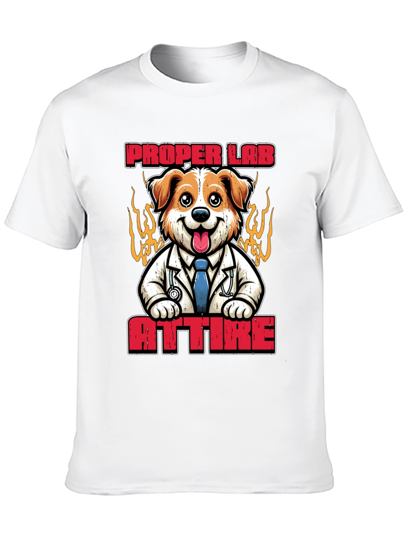 Black Proper Lab Attire T-Shirt: Dog Doctor Tee view 10