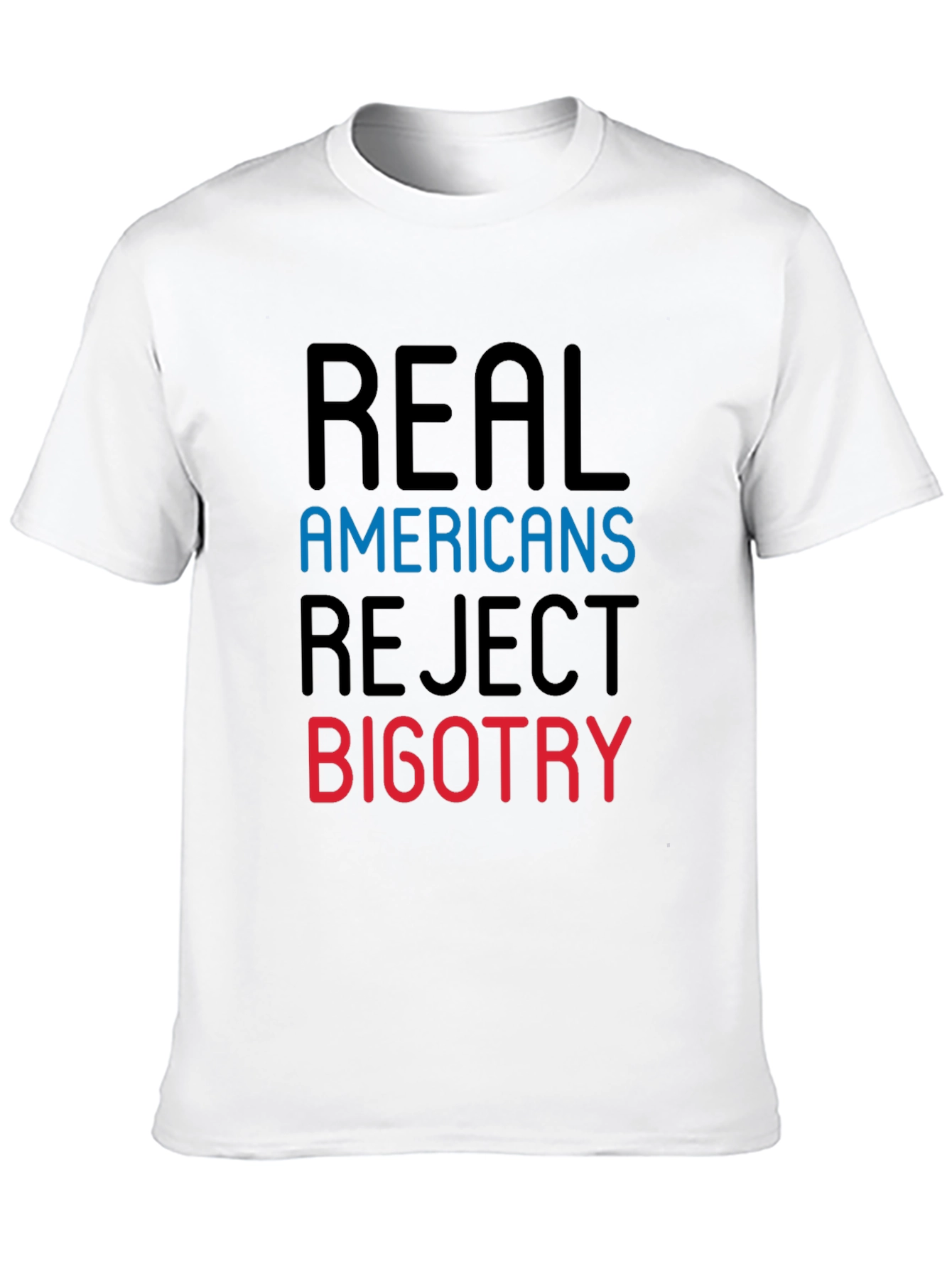Black Real Americans Reject Bigotry Graphic Tee view 10