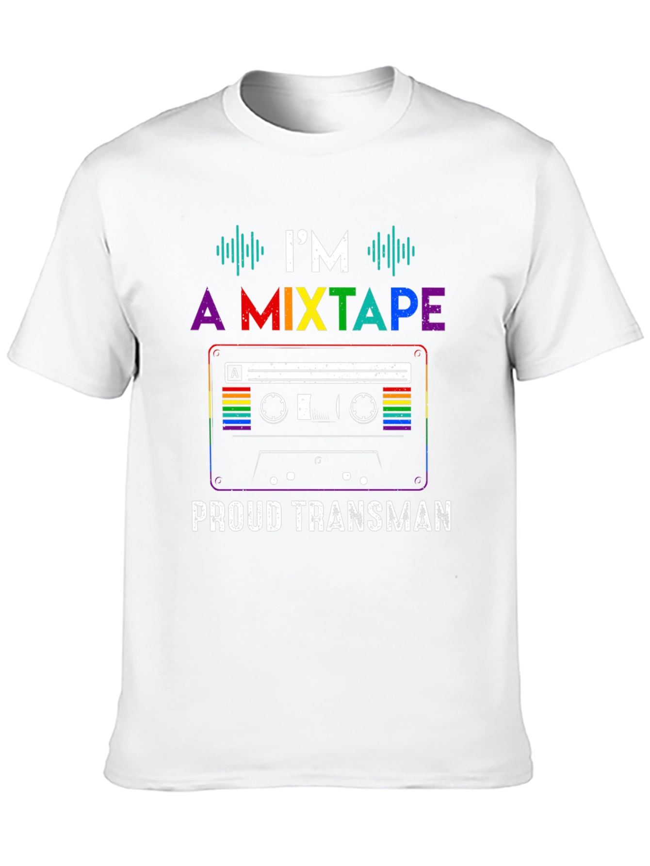 Black Proud Transman Mixtape Graphic T-Shirt view 10