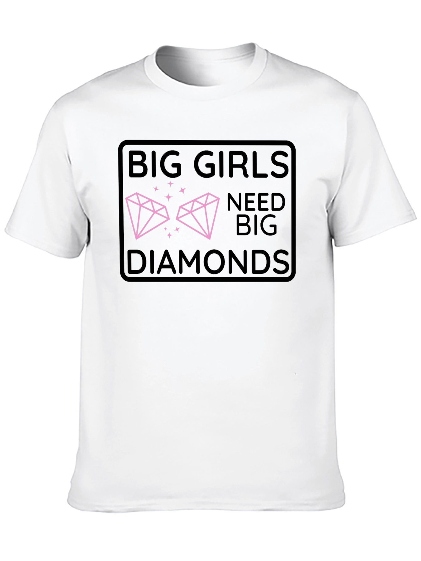 Black Big Girls Need Big Diamonds Graphic Tee view 10
