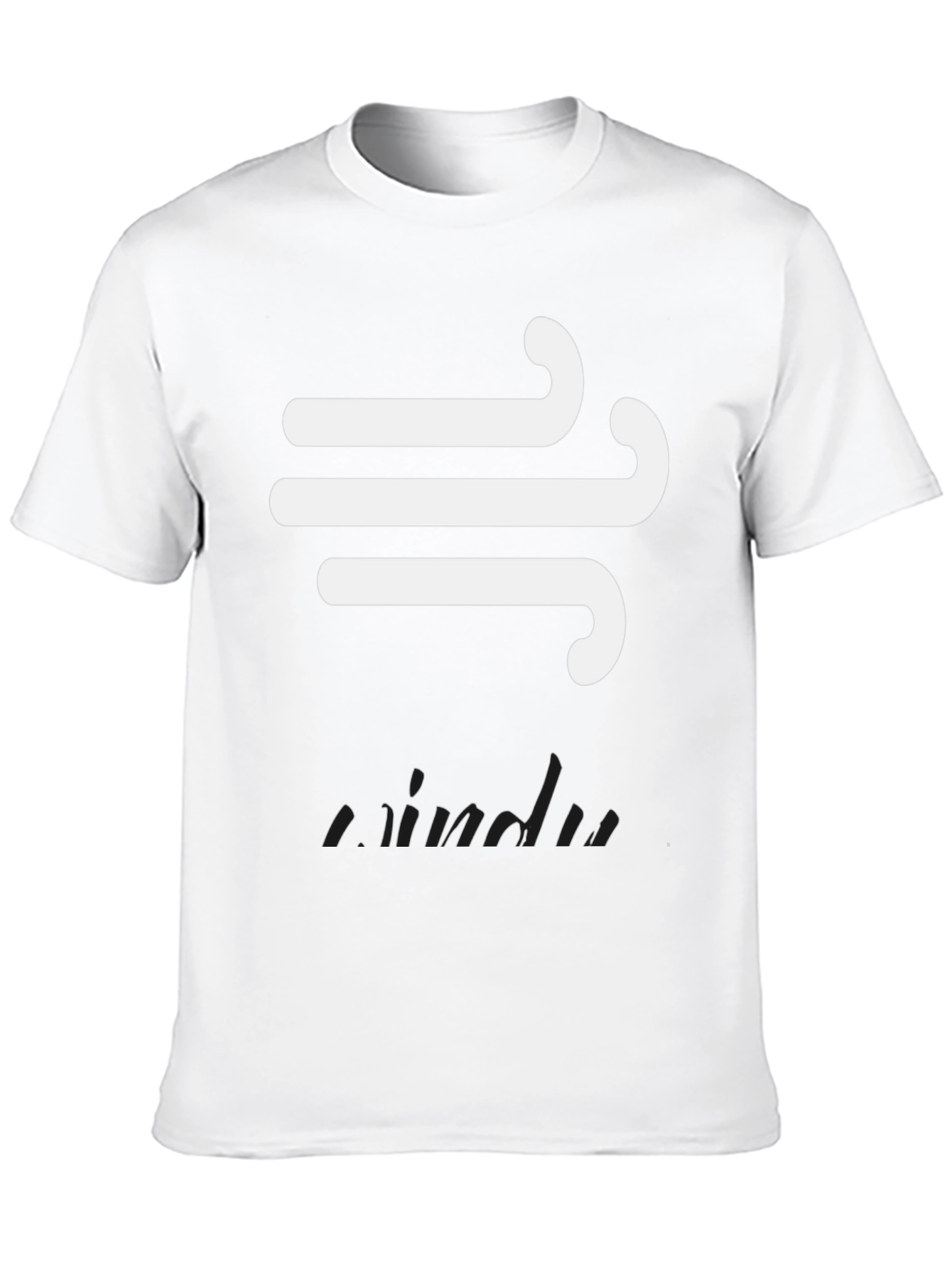 Black Wind Symbol T-Shirt - Modern Graphic Tee view 10