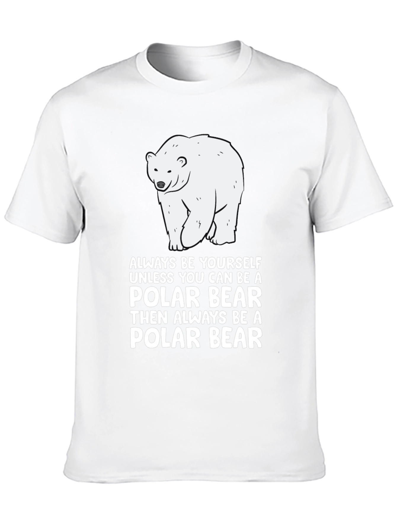 Black Polar Bear T-Shirt - "Always Be Yourself" view 10