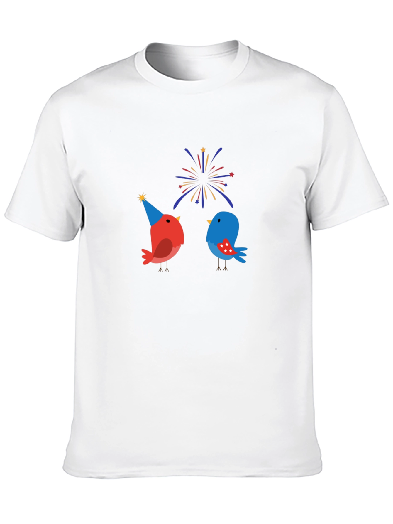 Black Festive Birds Graphic T-Shirt view 10