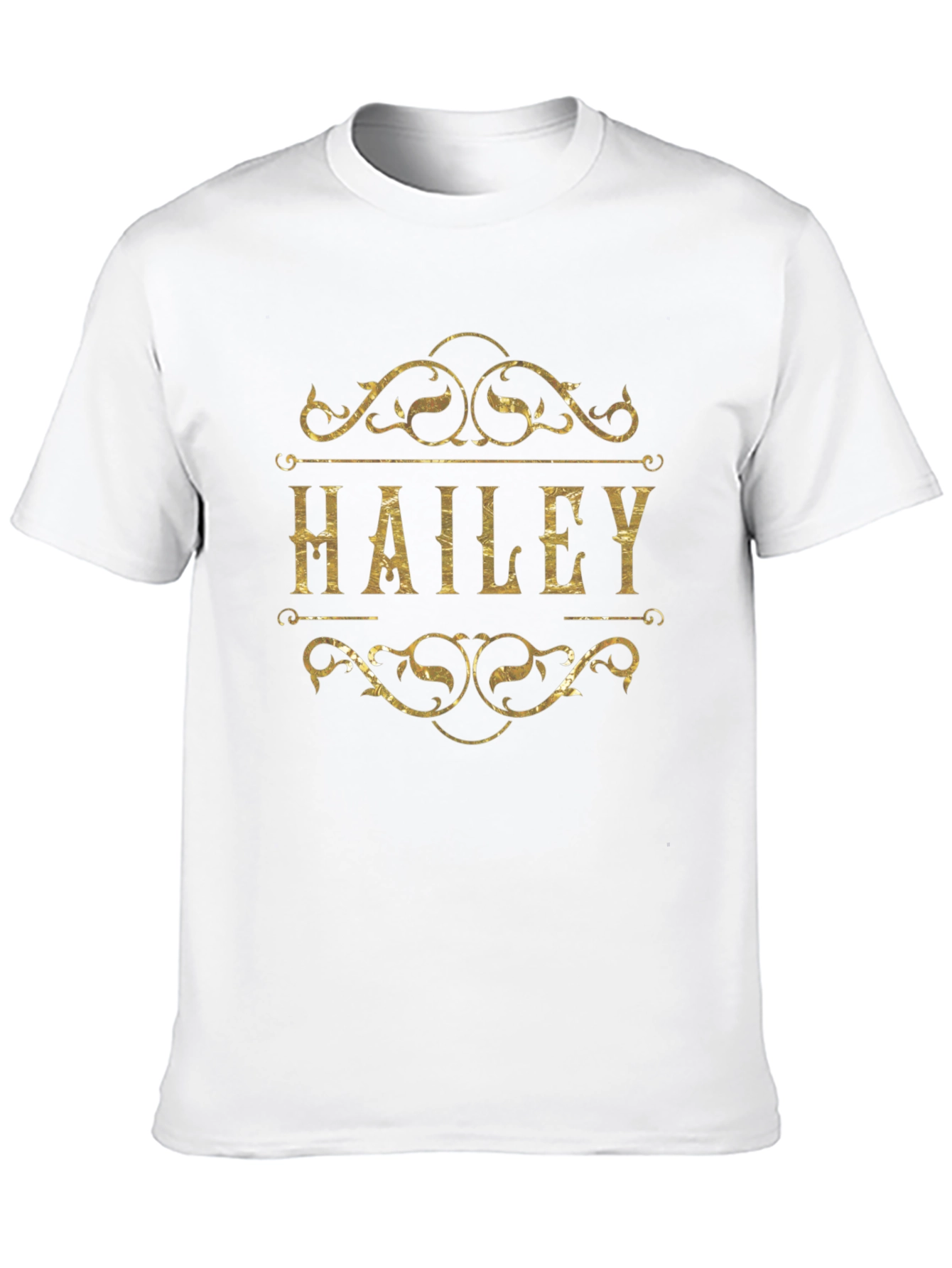Black Personalized Hailey Vintage Style Black T-Shirt view 10