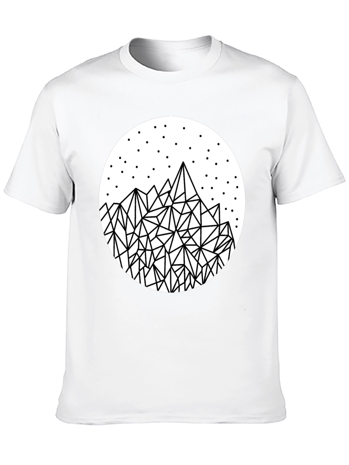 Black Geometric Mountainscape Tee view 10