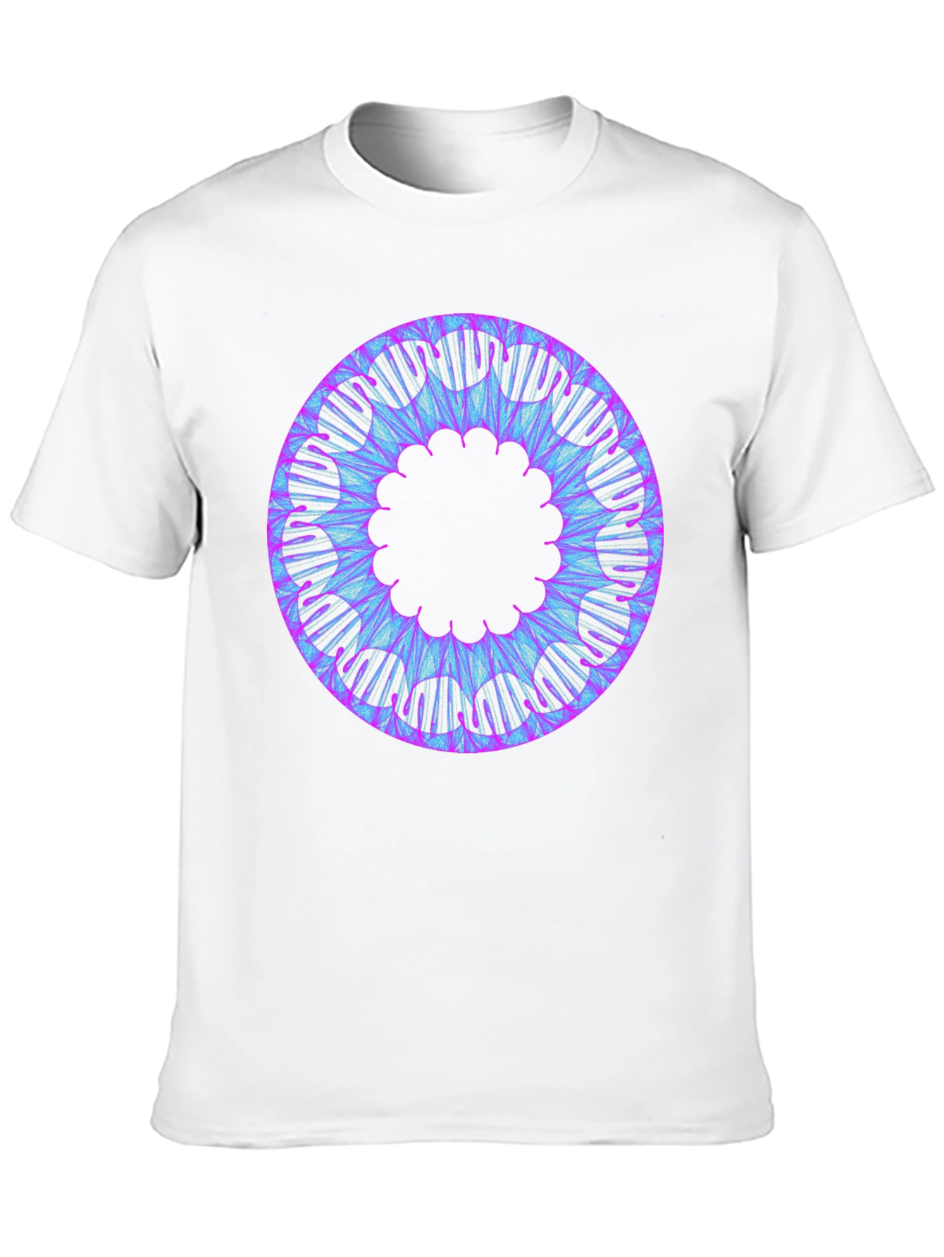 Abstract Circular Graphic Tee - Black Cotton Blend - 10