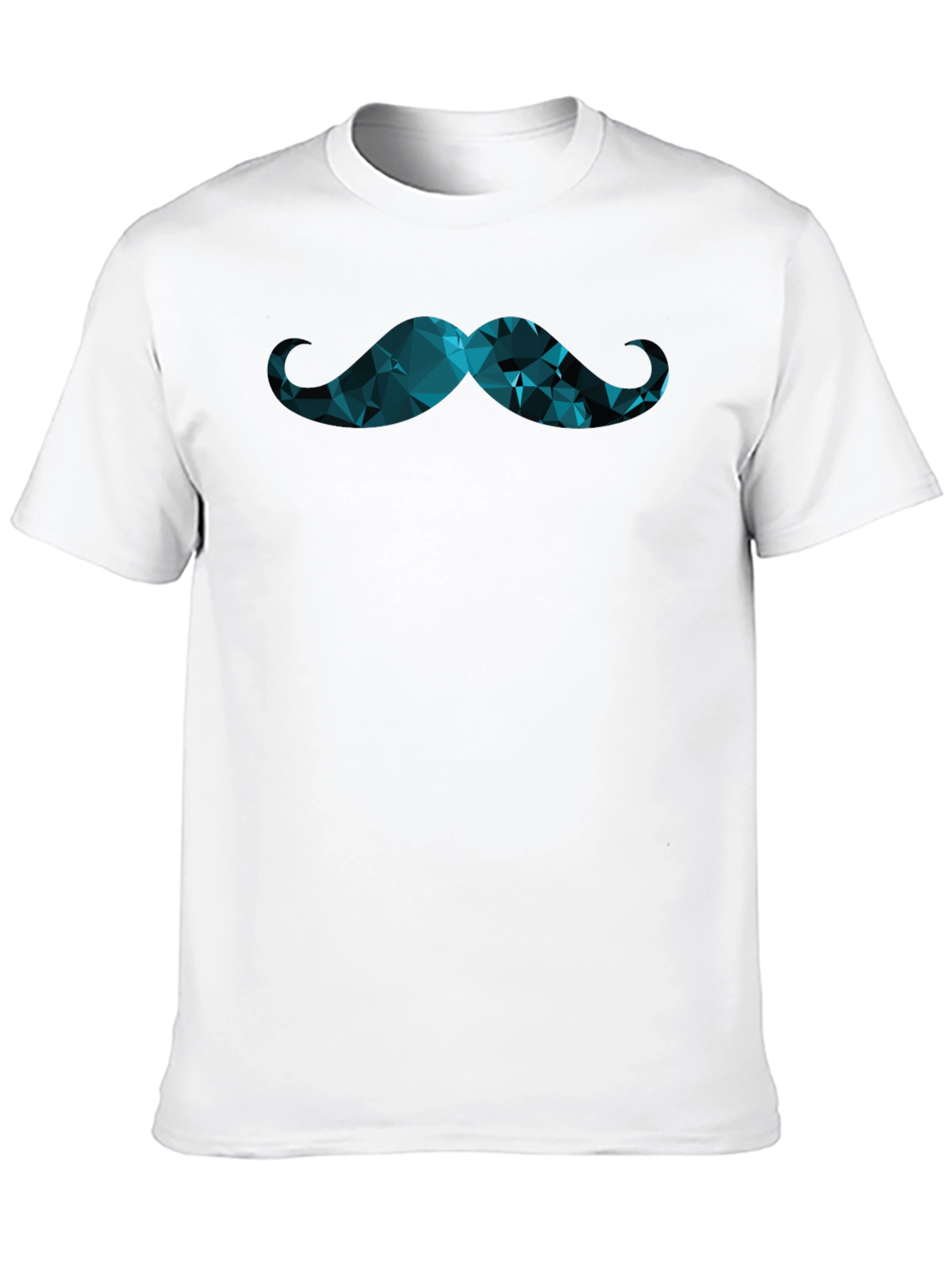 Black Geometric Mustache Graphic Tee view 10