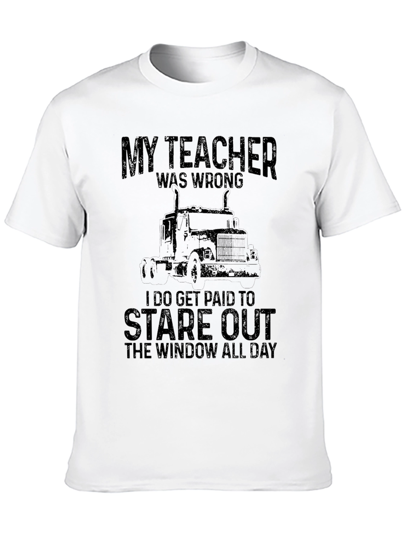 Black Trucker T-Shirt - My Teacher Was Wrong view 10