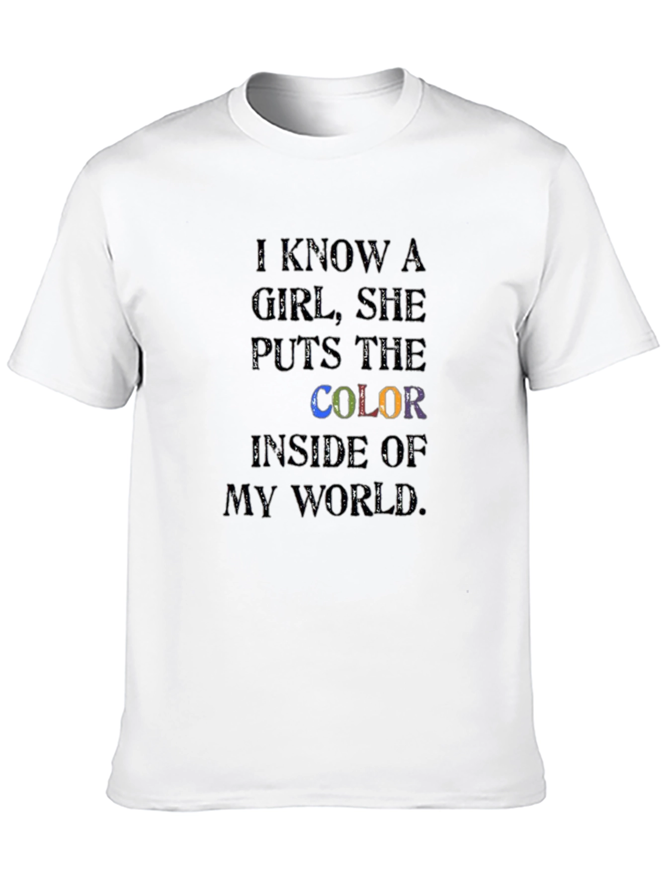 Black Colorful Girl Graphic Tee - I Know a Girl T-Shirt view 10