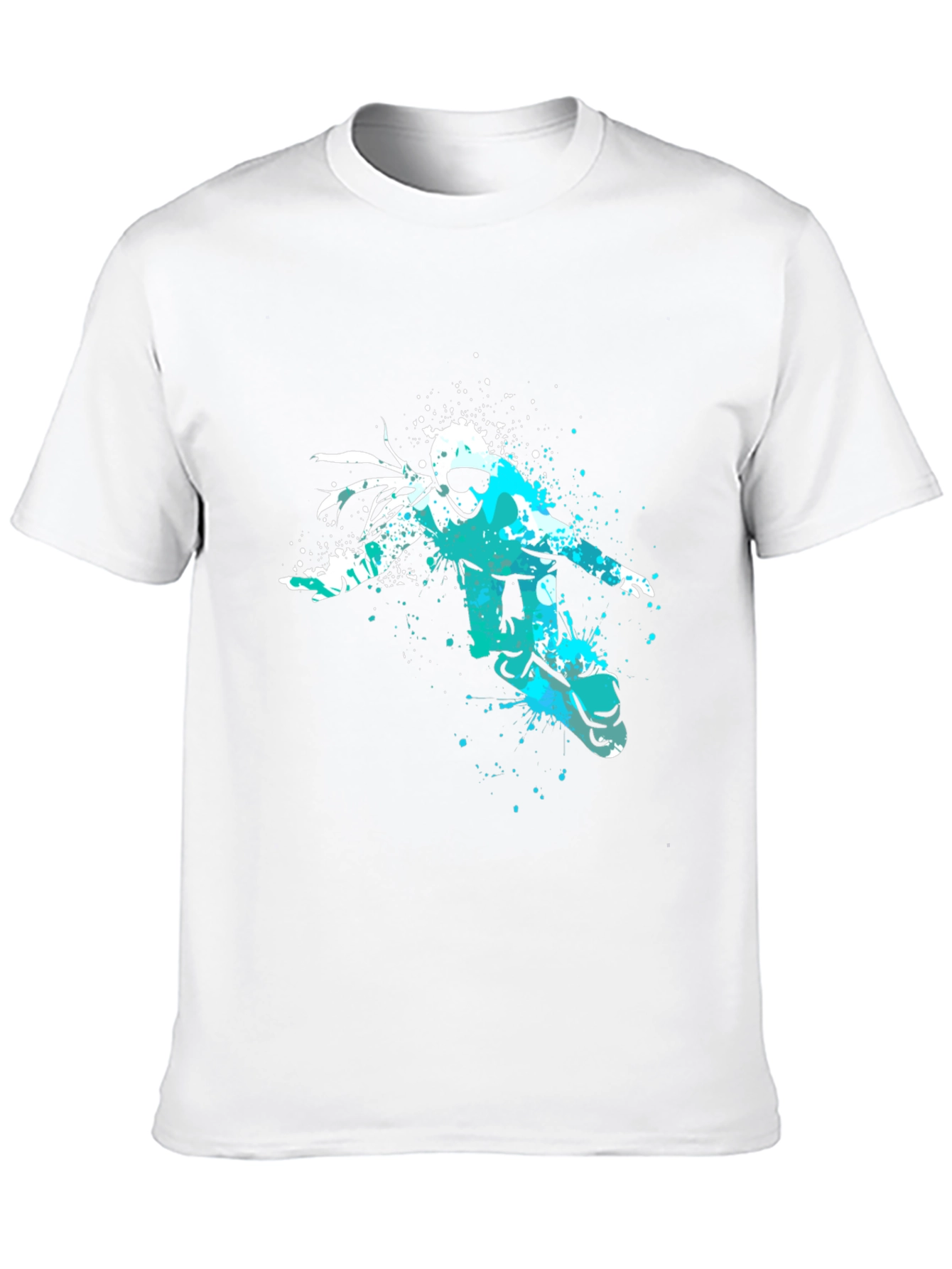 Black Snowboarder Graphic Tee - Black Cotton Comfort view 10