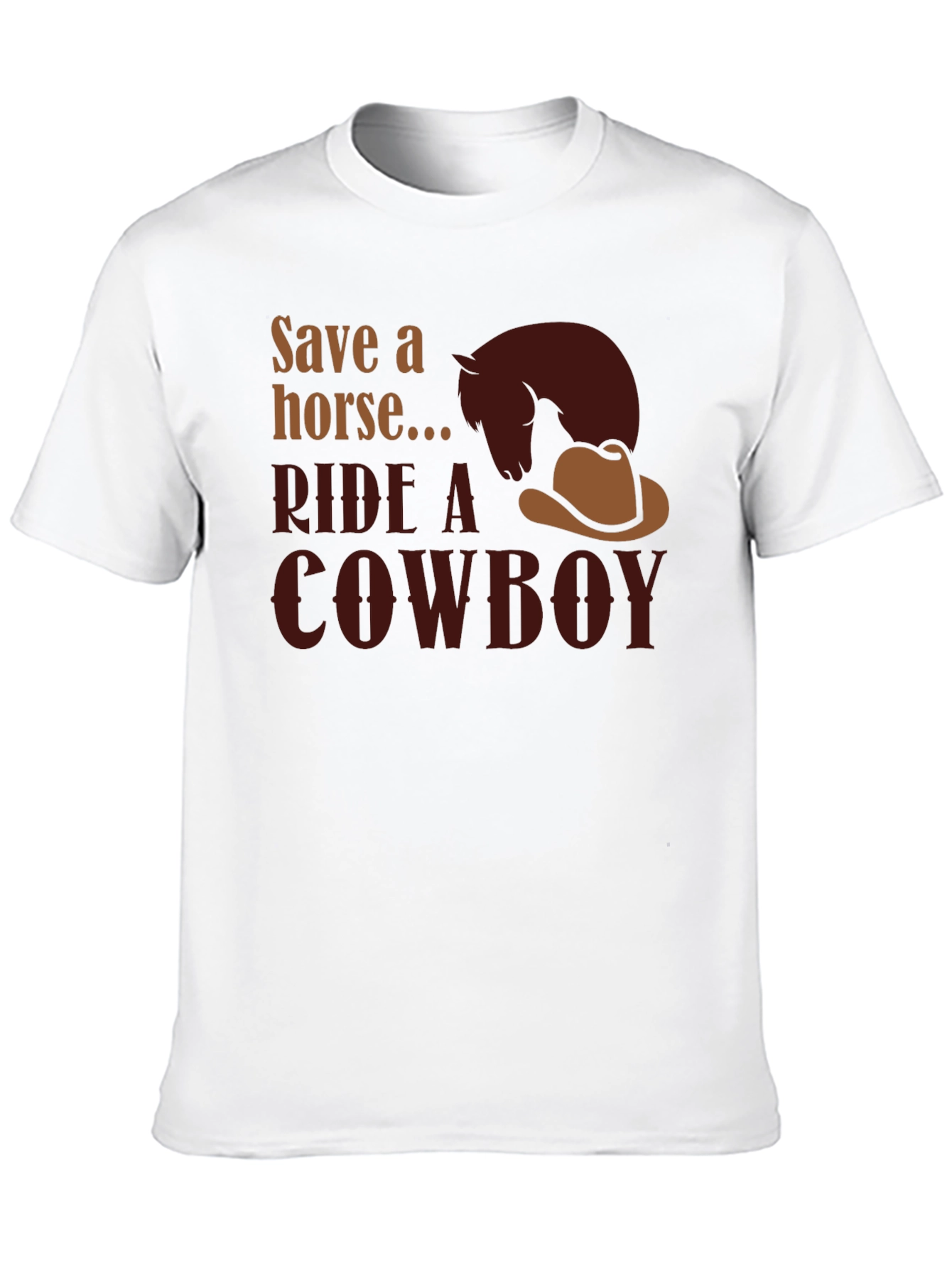 Black Save a Horse Ride a Cowboy Graphic Tee view 10