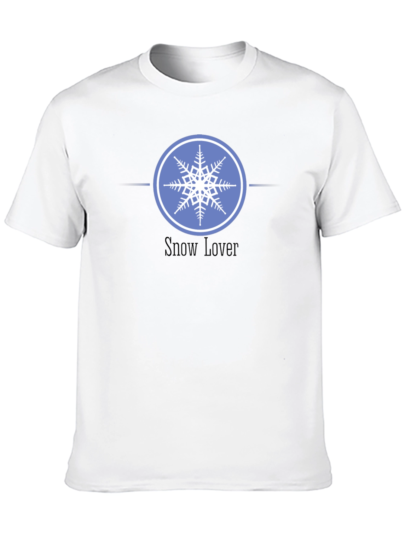 Black Snow Lover Graphic Tee - Winter Snowflake Design view 10