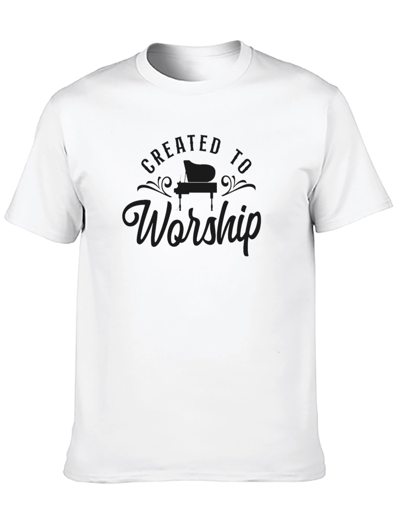 Black Created to Worship Black Graphic Tee view 10