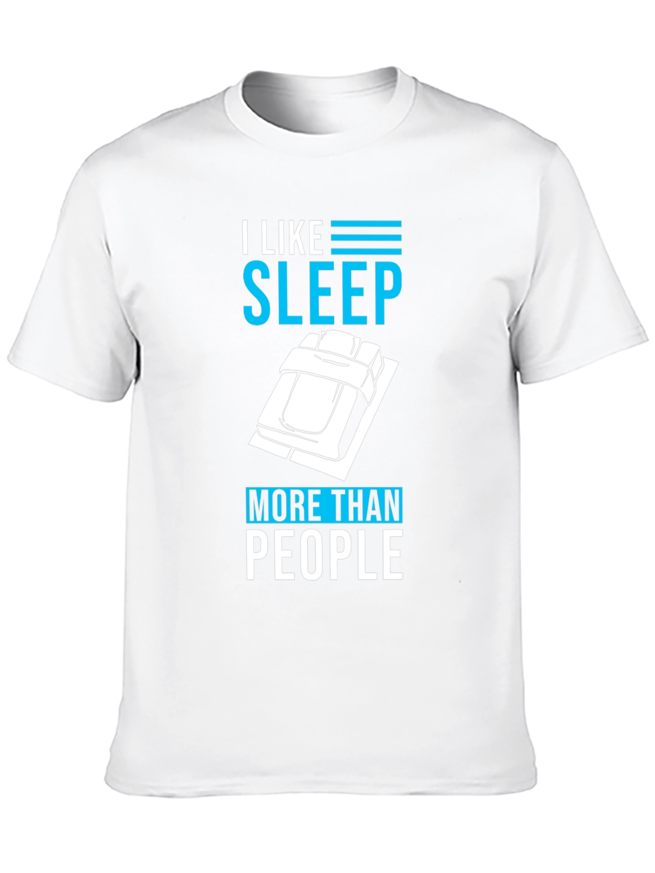 Black I Like Sleep More Than People T-Shirt view 10
