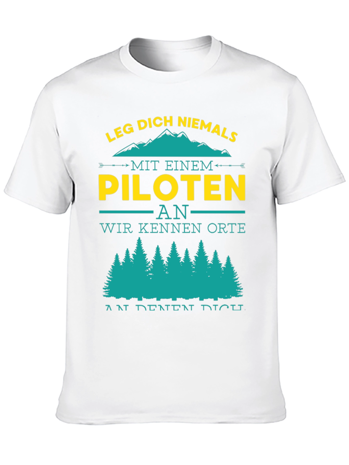 Black Pilot T-Shirt: Leg Dich Niemals An view 10