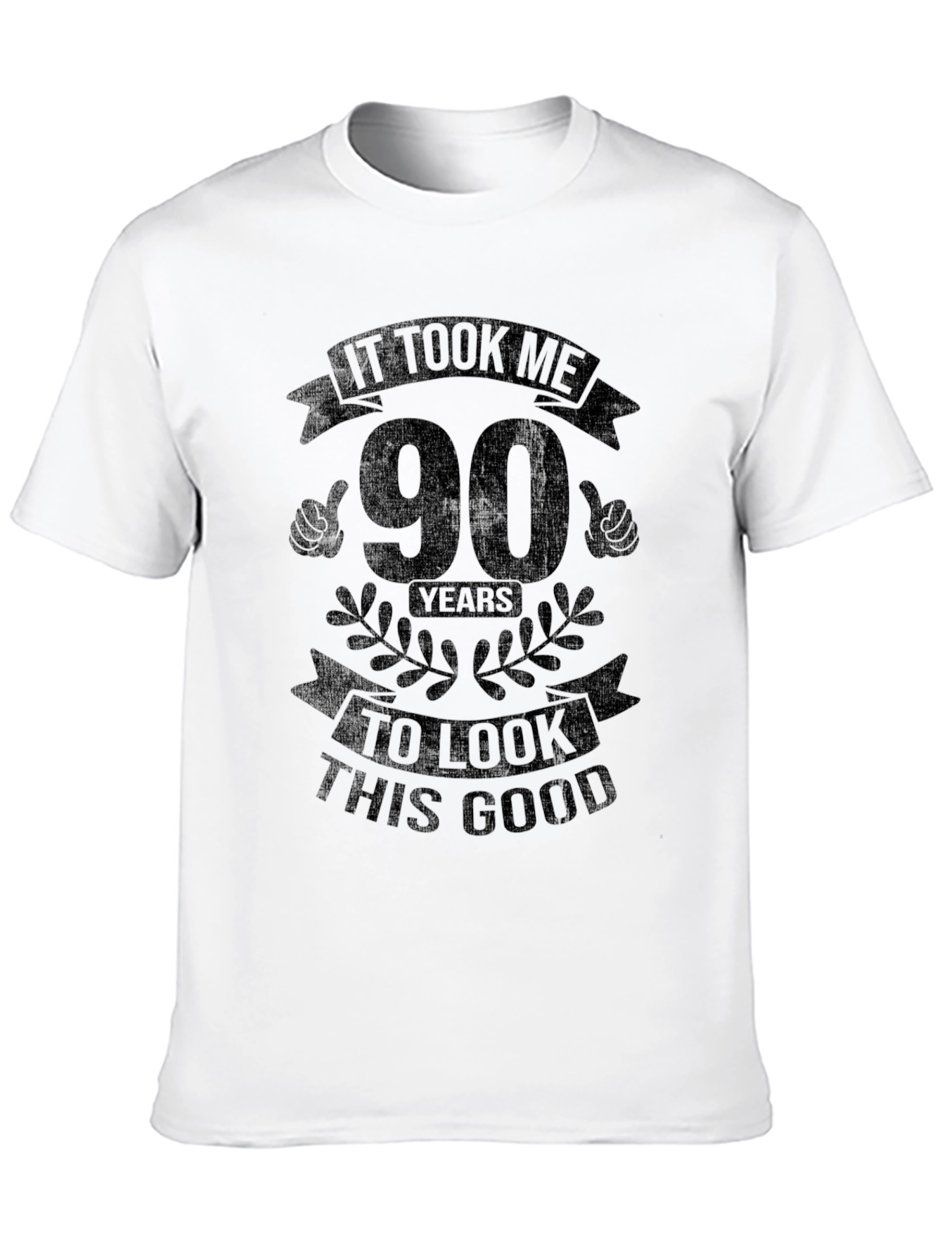 Black 90 Years to Look This Good Black T-Shirt view 10