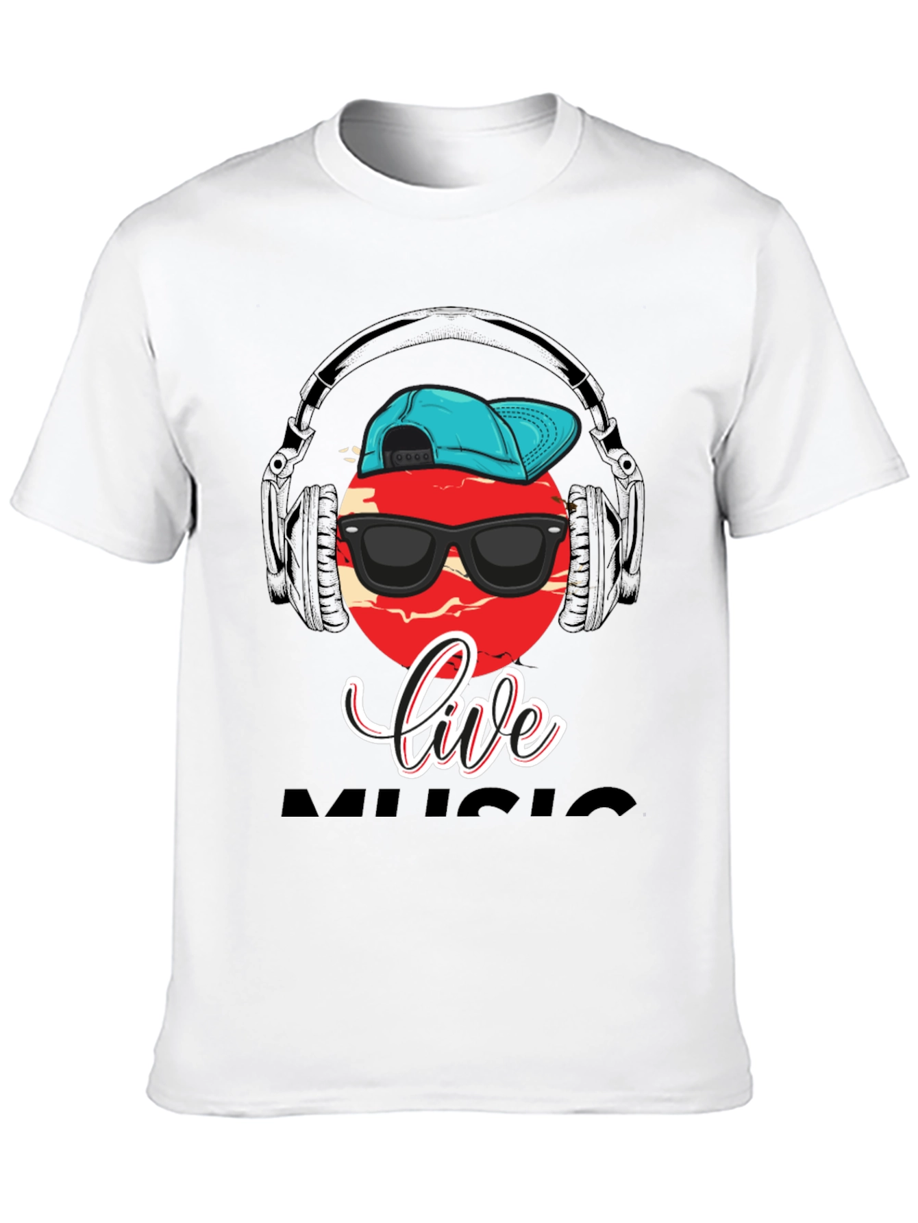 Black Live Music Graphic Print T-Shirt view 10
