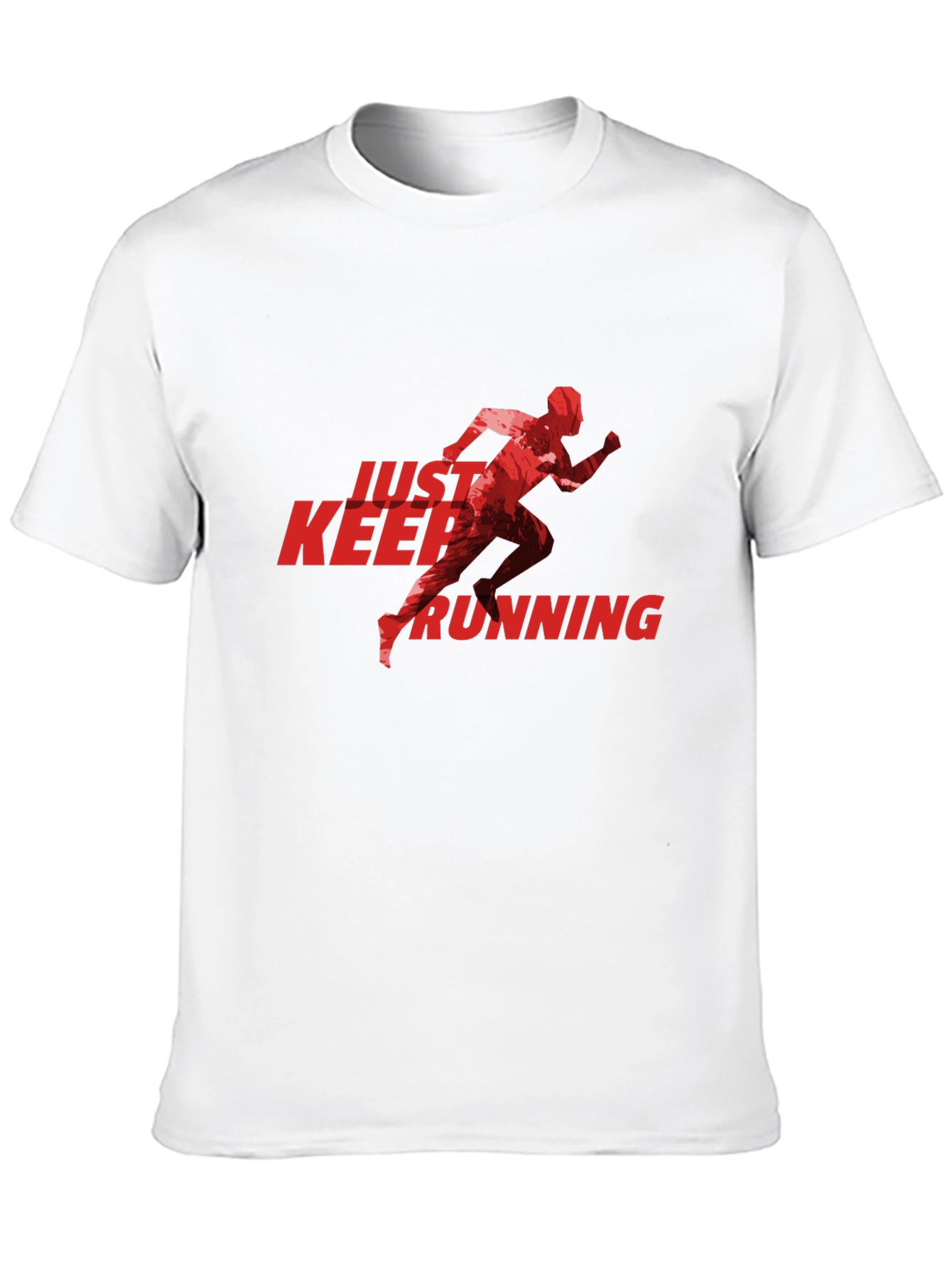 Black Just Keep Running Graphic Tee - Black view 10