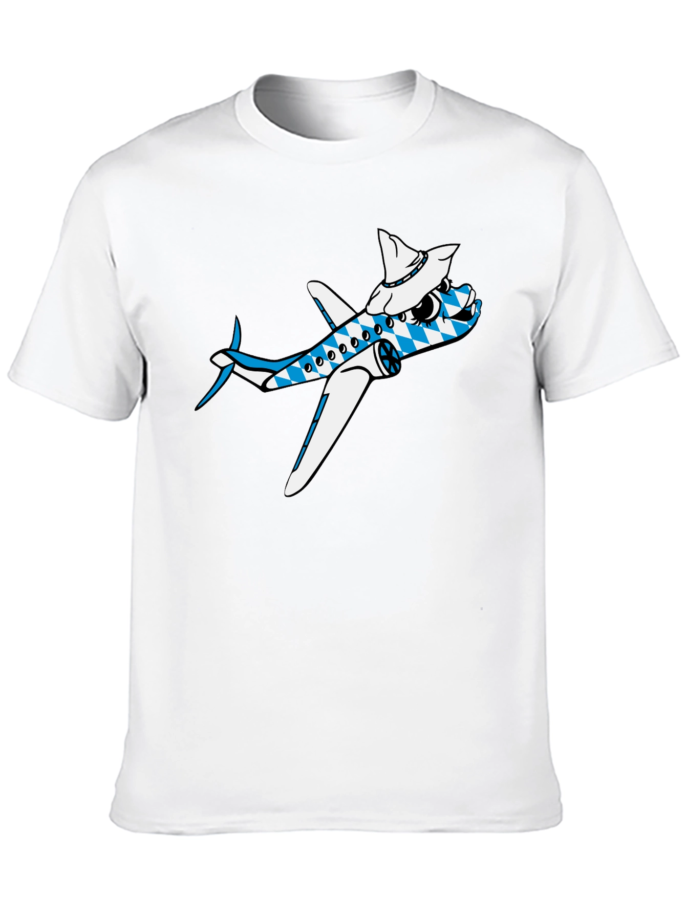 Black Cartoon Airplane Tee view 10