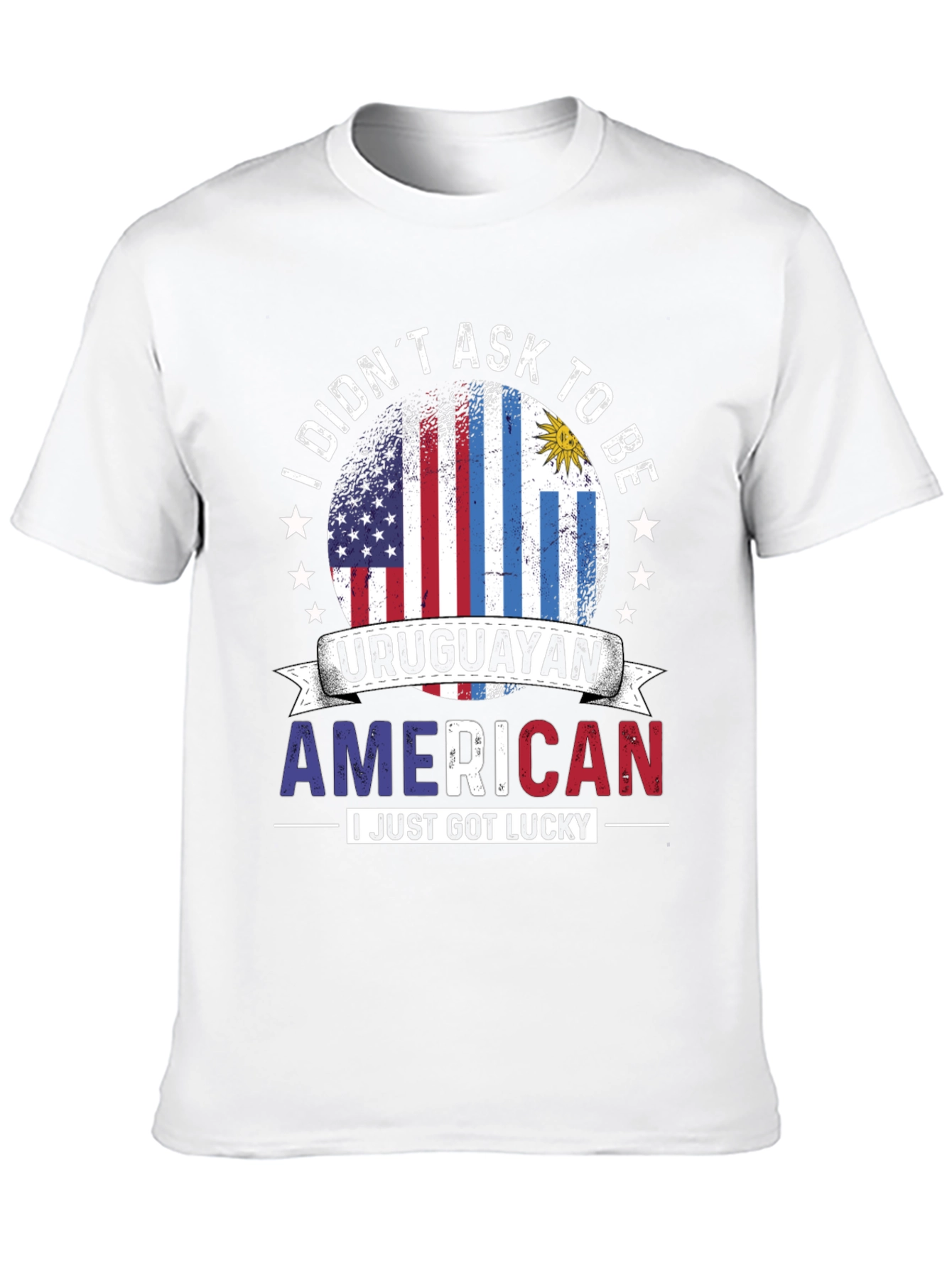 Black Uruguayan American Pride T-Shirt view 10
