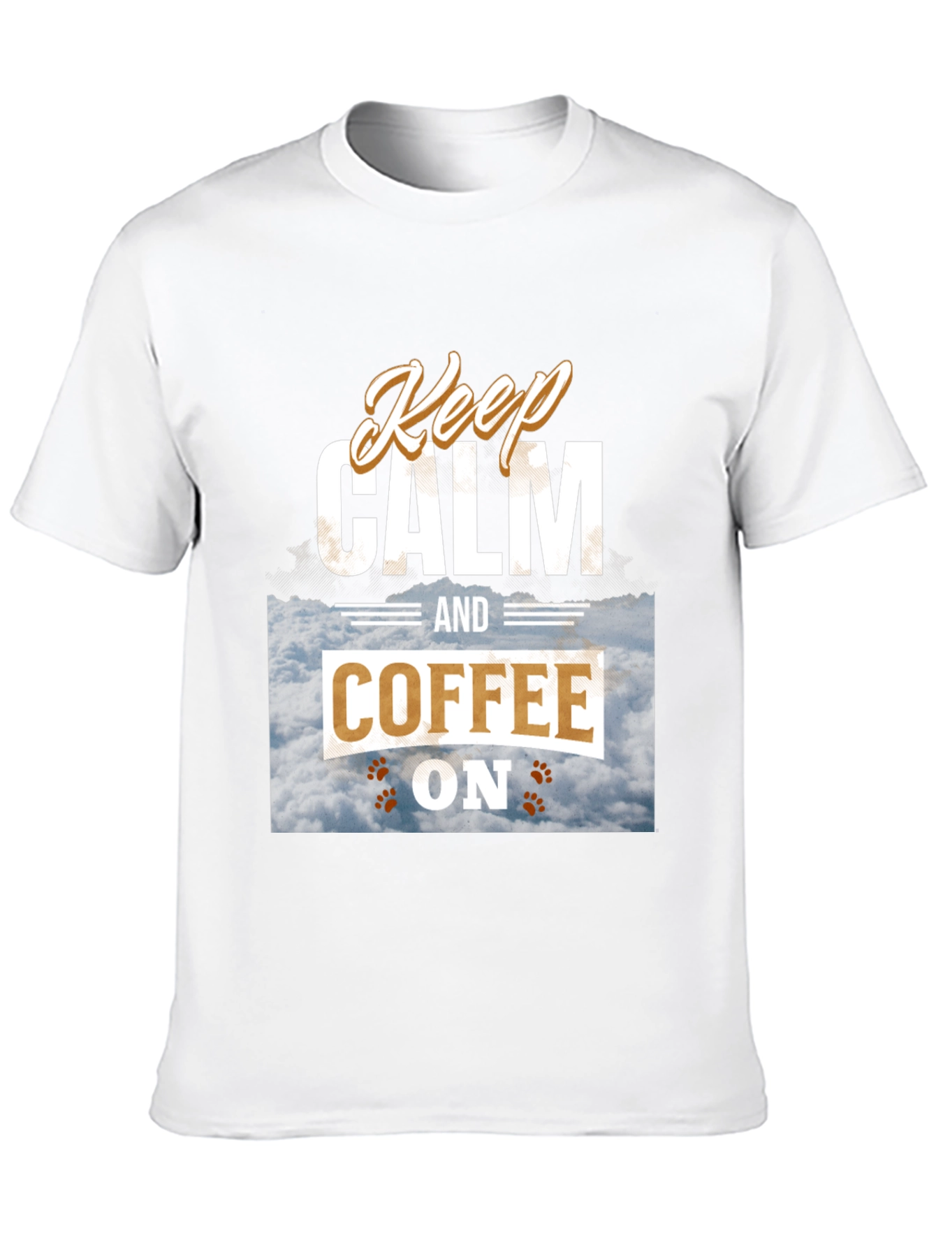 Black Keep Calm and Coffee On Graphic Tee view 10