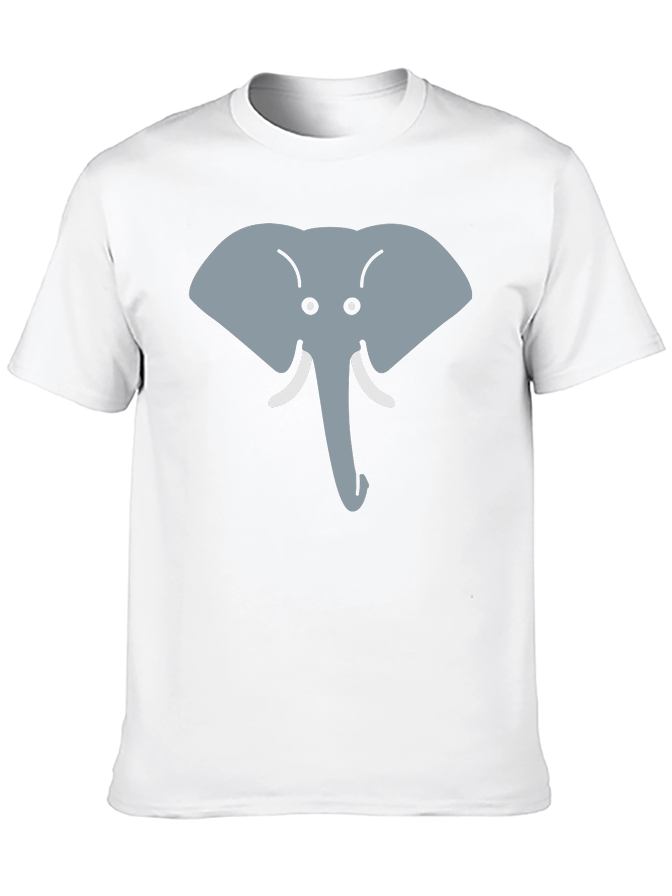 Black Cartoon Elephant Graphic Tee - Black Cotton Casual Top view 10