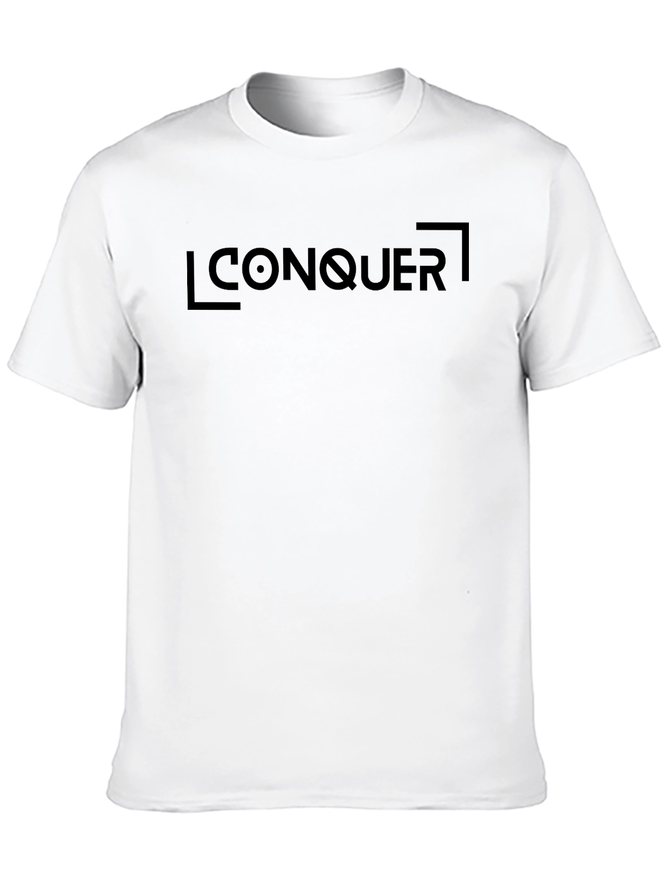 Black Conquer Graphic Tee - Black Cotton Comfort view 10